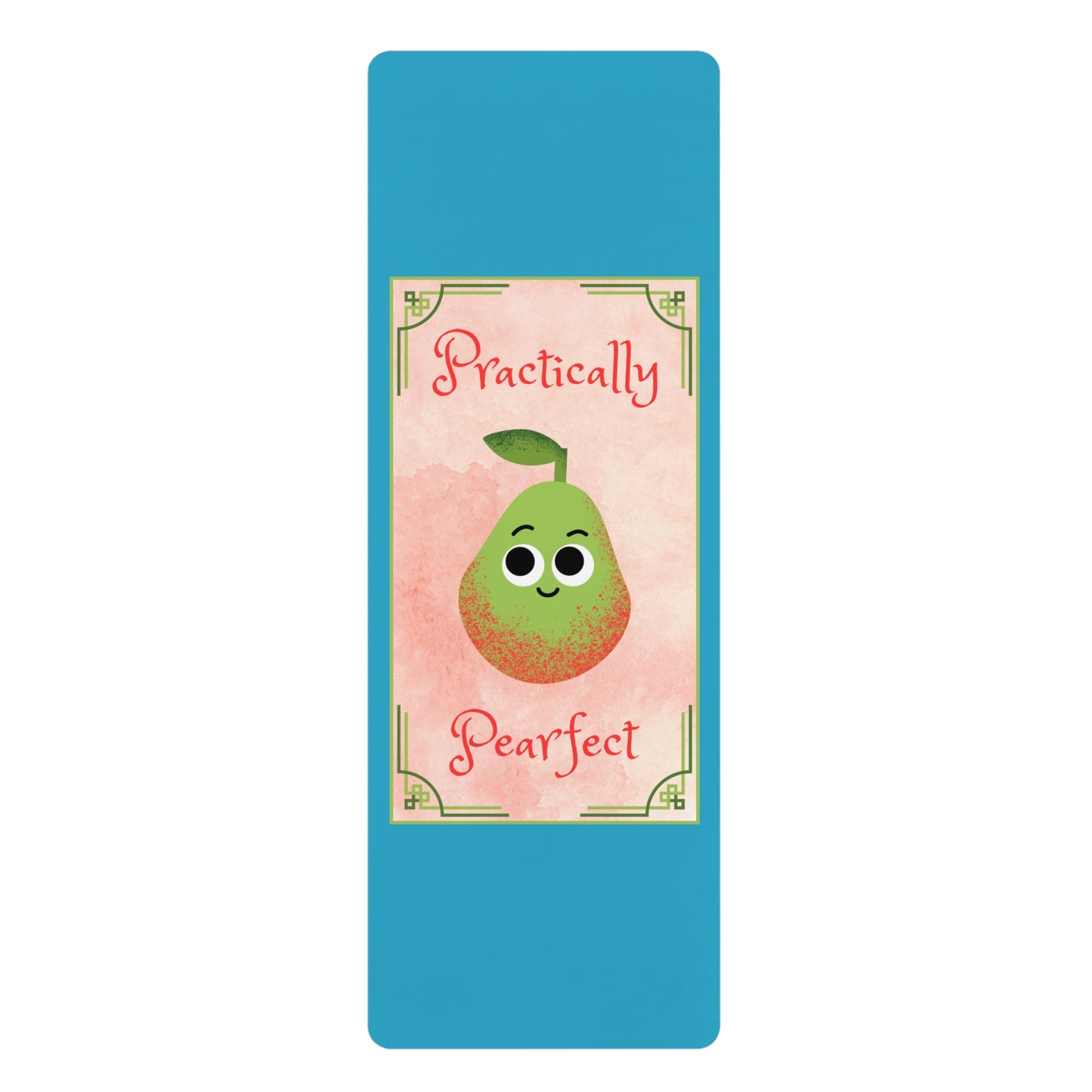 Practically Pearfect Rubber Yoga Mat, Fun Exercise Mat, Fitness Gift, Yoga & Pilates Accessories, Cute Workout Gear, Home Gym Decor