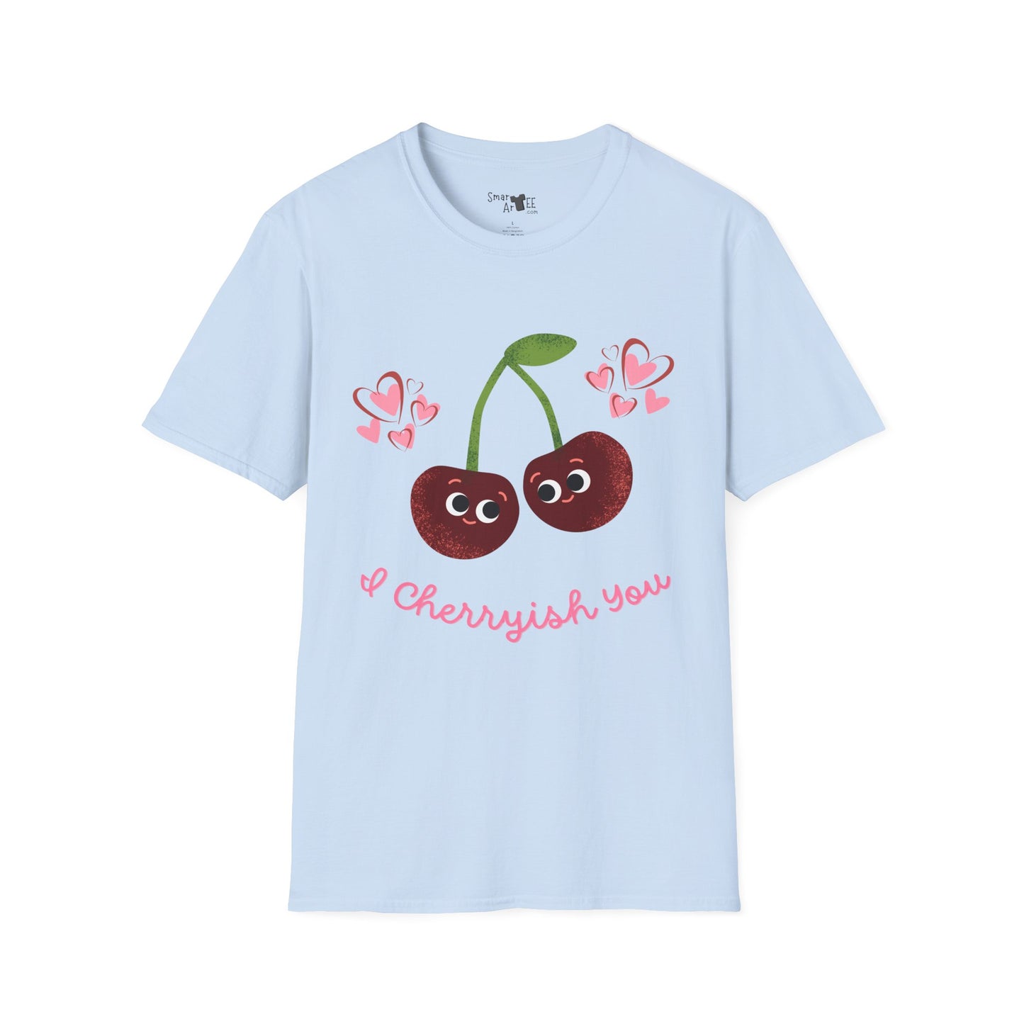 Cute Cherry Love T-Shirt, Valentine's Day Gift, Couple's Shirt, Fun Summer Casual Wear, Cute Graphic T-Shirt