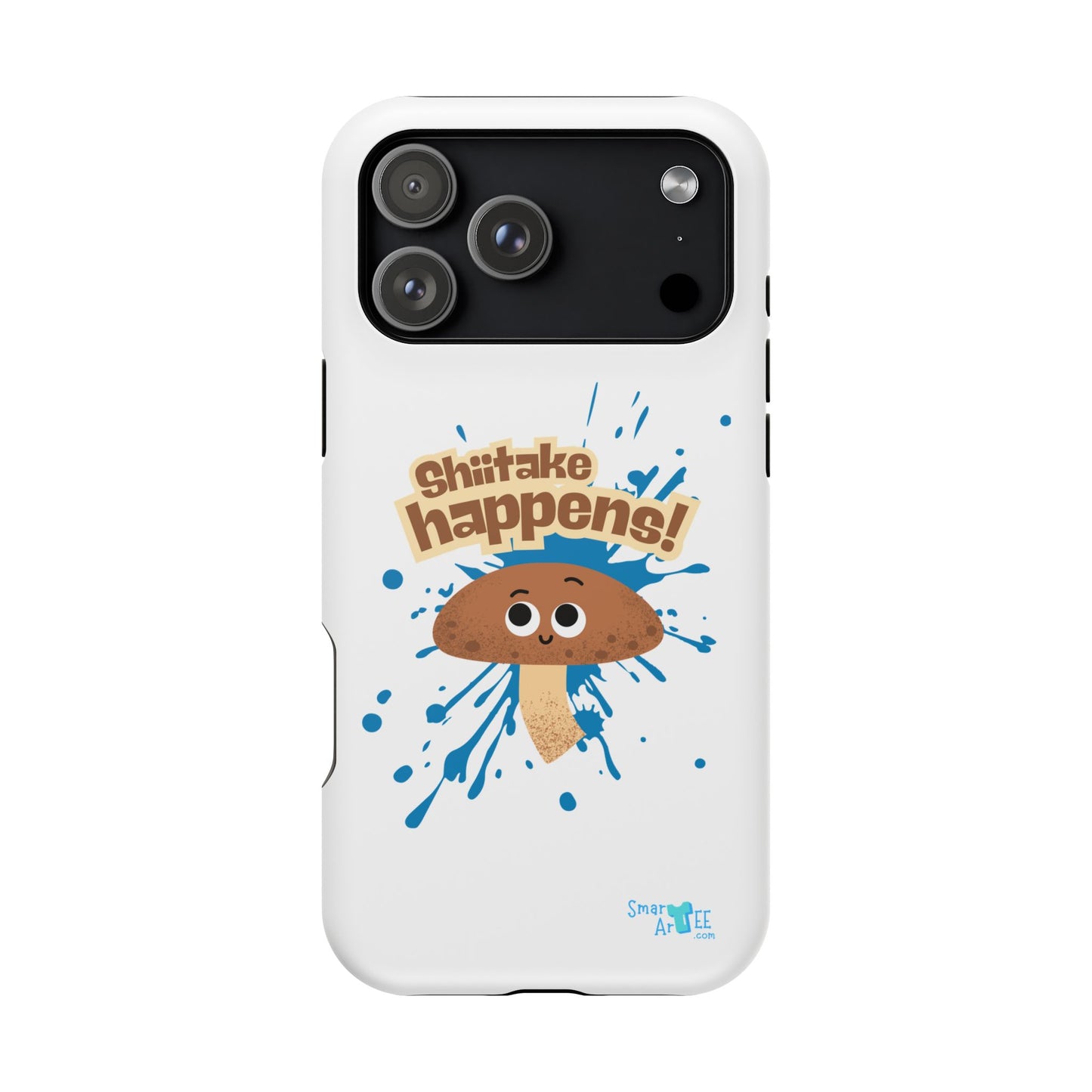 Shiitake Happens Phone Cases, Impact-Resistant Case, Funny Mushroom Case, Quirky Protection for Smartphone, Playful Accessory