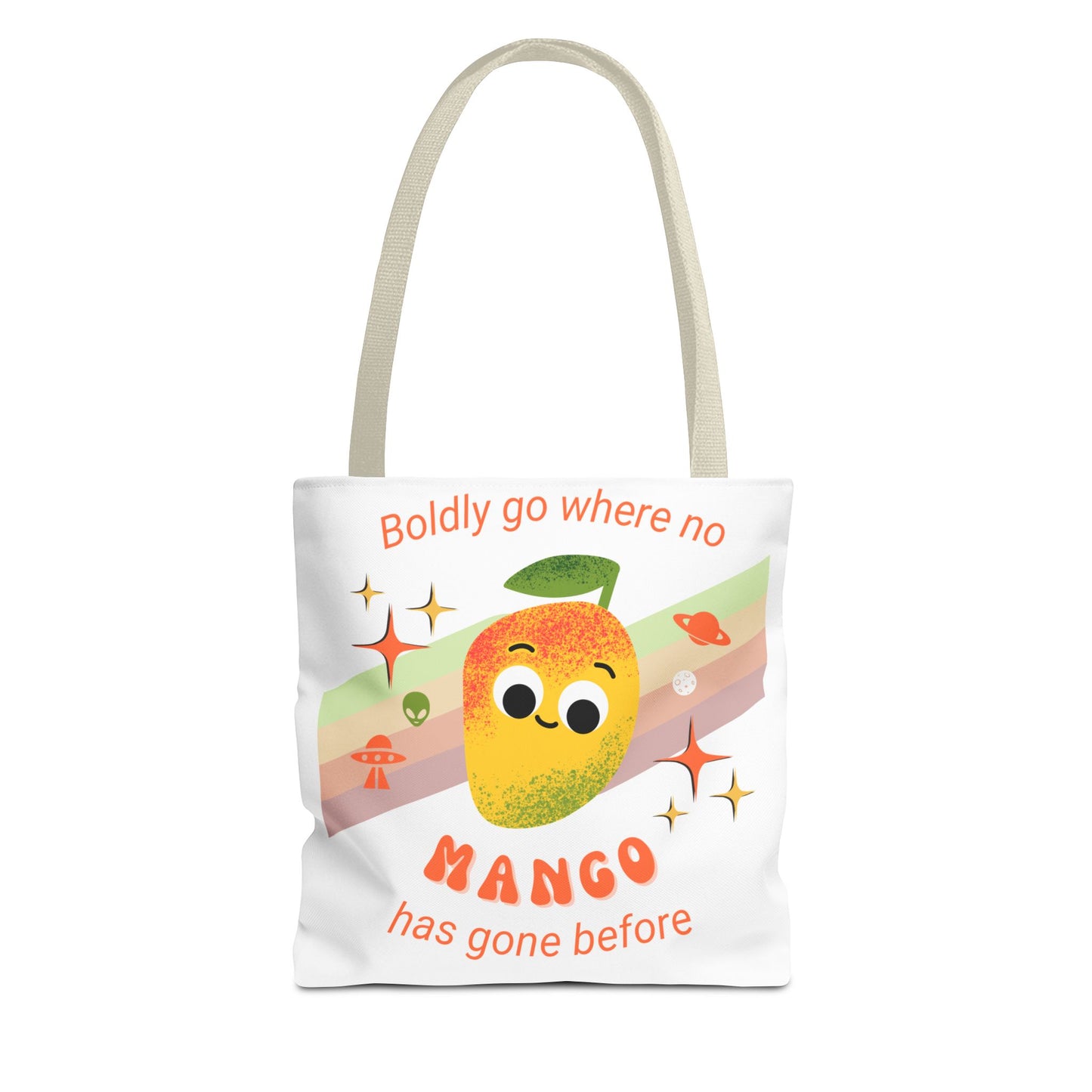 Playful Mango Tote Bag - Fun Fruit Carryall, Eco-Friendly Shopping Bag, Cute Beach Tote, Travel Bag, Gift for Fruit Lovers