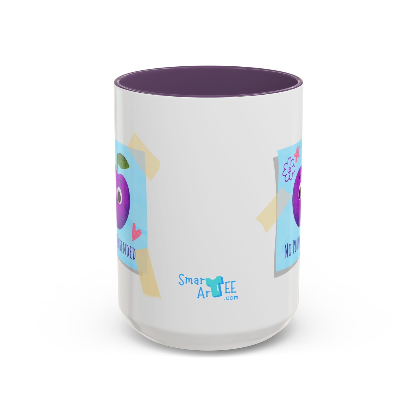 Playful Plum Coffee Mug, Cute Gift for Teachers, Friends, Humor Mug, Fun Kitchen Decor, Unique Cup for Any Occasion