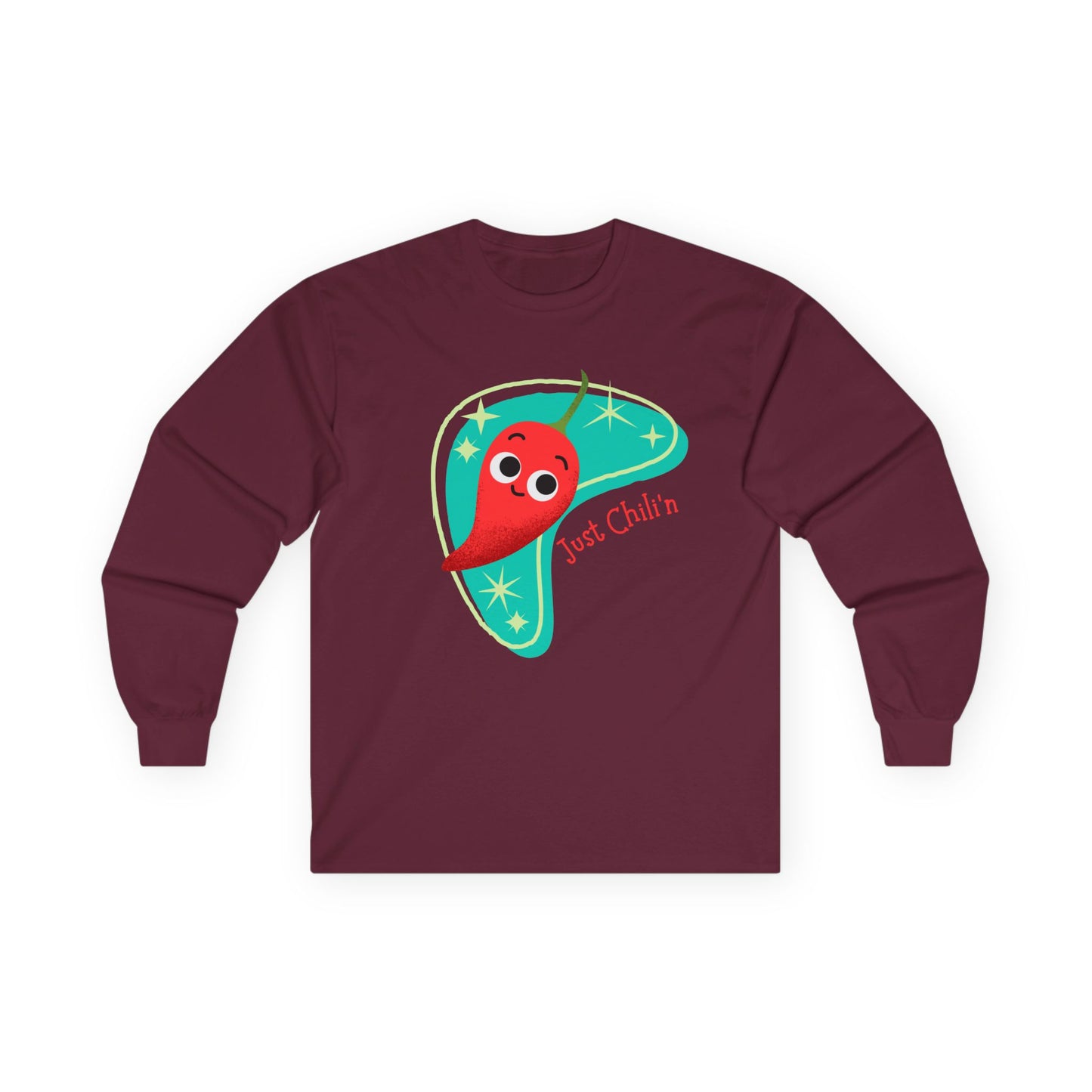 Cute Chili Pepper Long Sleeve Tees for All Ages, Fun Seasonal Apparel, Gift for Food Lovers, Playful Everyday Wear