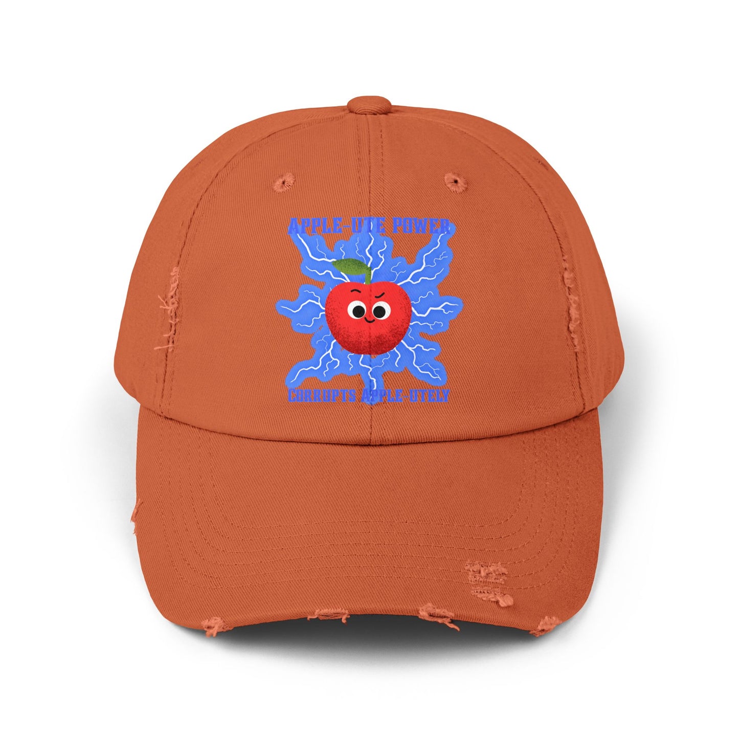 Fun Distressed Hats with Playful Apple Pun Design, Casual Summer Cap, Gift for Foodies, Cool Unisex Headwear, Trendy Dad Hat