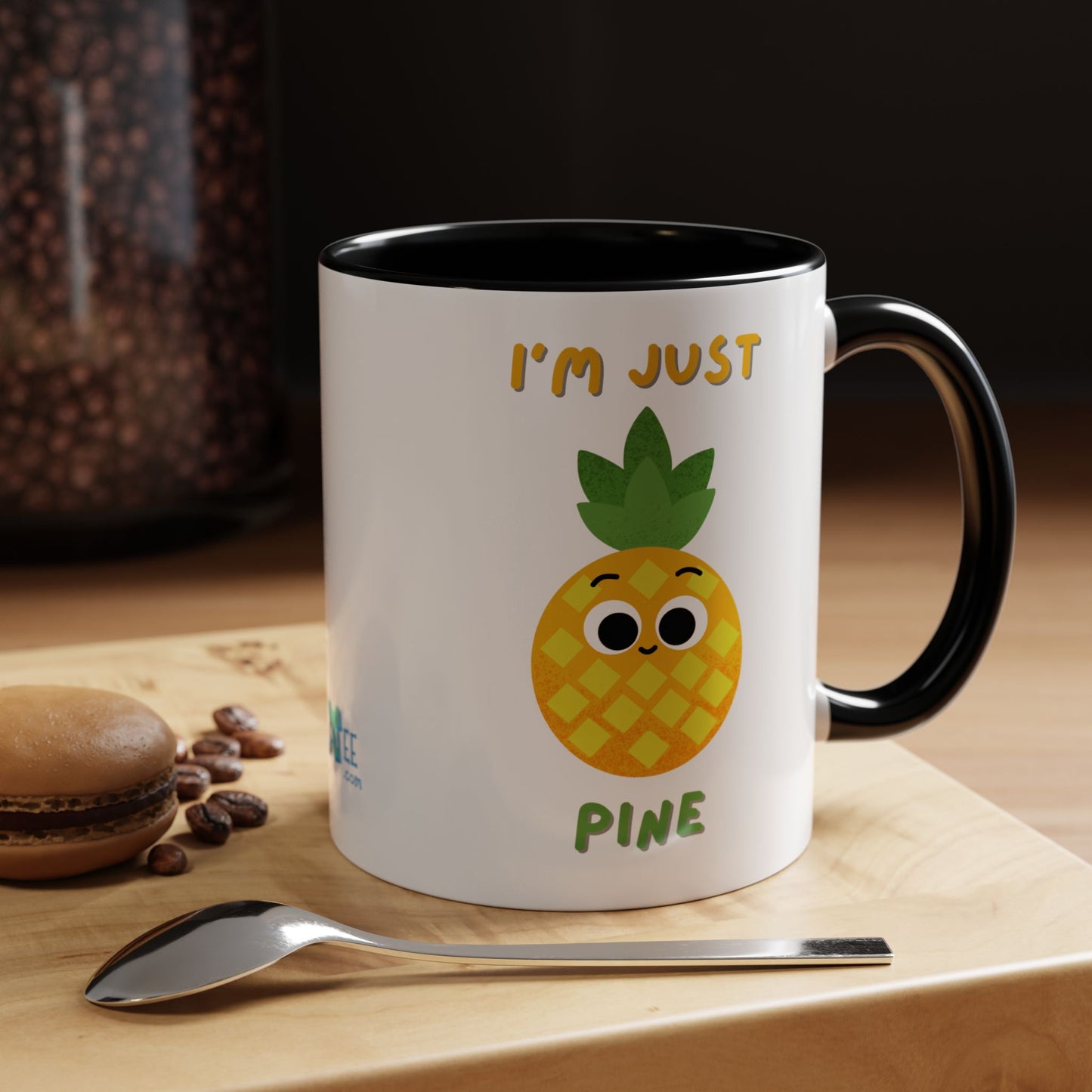 Cute Pineapple Accent Coffee Mug for Tropical Vibes, Gift for Fruit Lovers, Funny Mug, Kitchen Decor, Summer Beverage