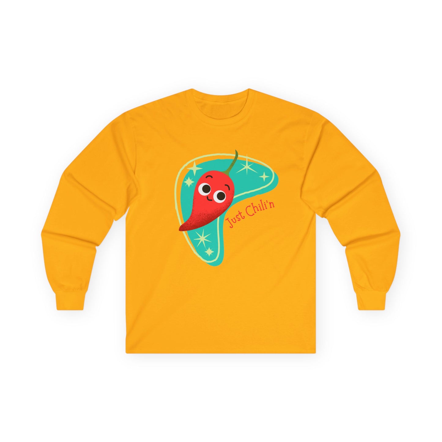Cute Chili Pepper Long Sleeve Tees for All Ages, Fun Seasonal Apparel, Gift for Food Lovers, Playful Everyday Wear