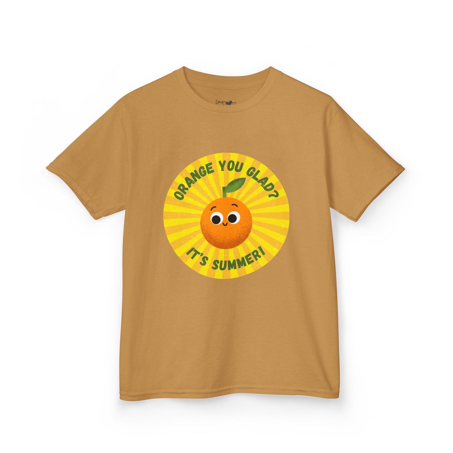 Kids Summer Tee with Fun Orange Design | Cute Tees for Kids, Summer Apparel, Casual Wear, Gift for Birthdays, Seasonal Vibes