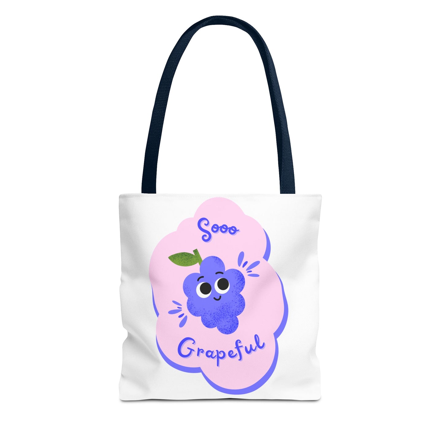Cute Grape Tote Bag, Sooo Grapeful Shopping Bag, Eco-Friendly Grocery Tote, Fun Fruit Gift, Summer Beach Bag
