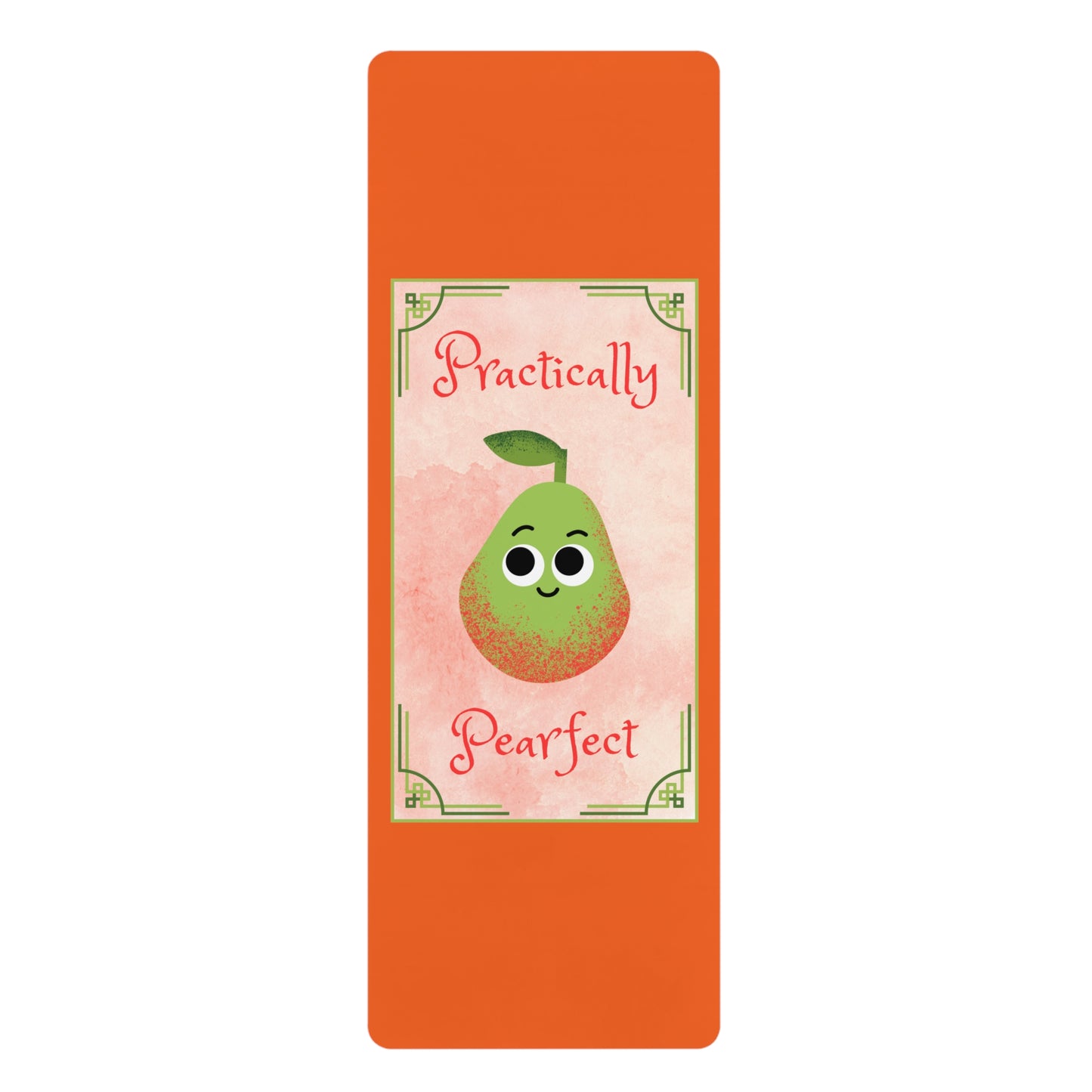 Cute Pear Rubber Yoga Mat - Practically Pearfect, Fitness Mat, Exercise Mat, Yoga Accessories, Gift for Yogis, Home Gym