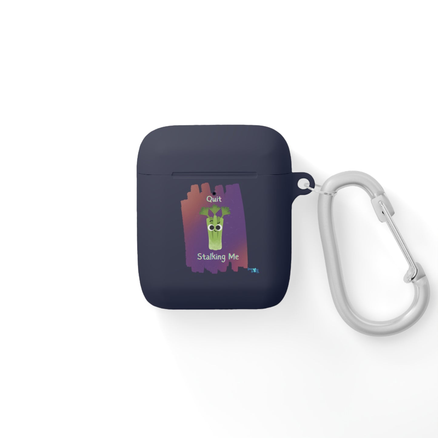 Colorful AirPods Case Cover, Funny Quit Stalking Me Pun, Quirky Accessory for Music Lovers, Unique Gift for Students, Cute Protective Case
