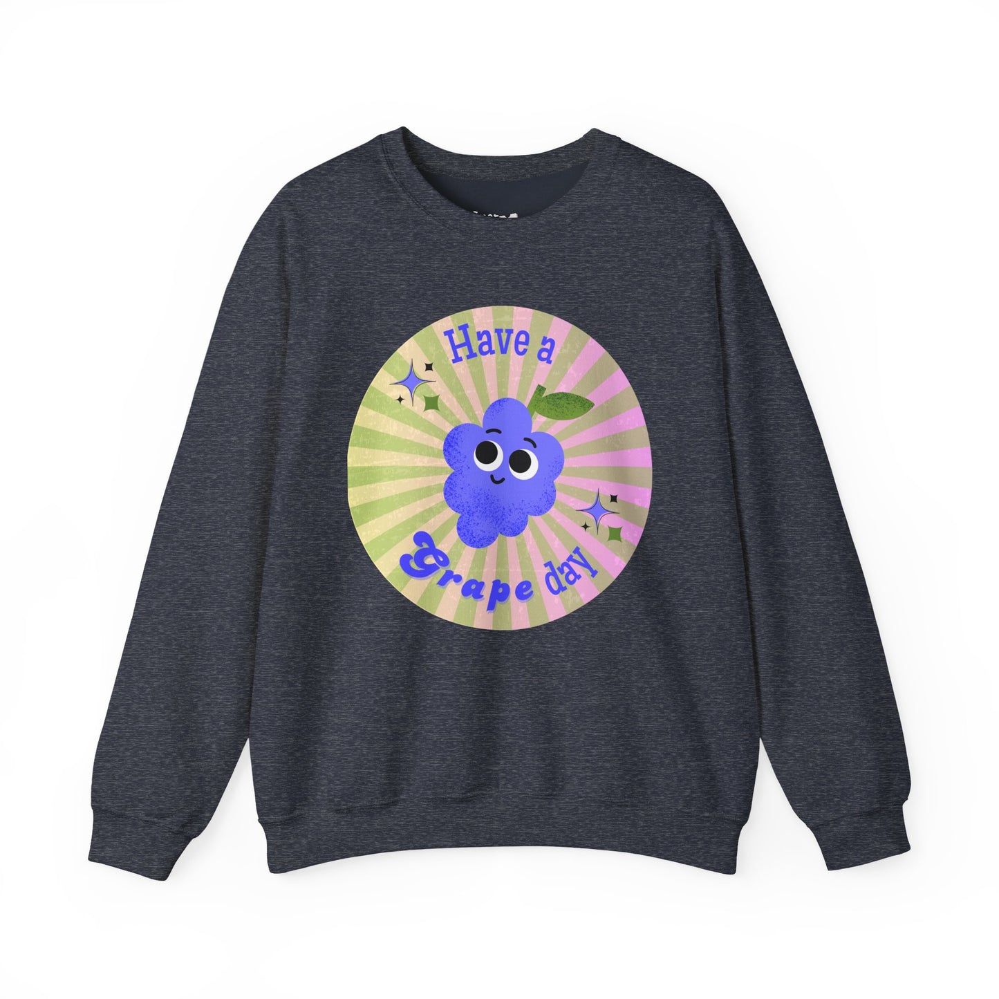 Funny Grape Pun Sweatshirt, Whimsical Art Clothing, Unisex Sweater, Great Gift Idea, Relaxed Comfy Style