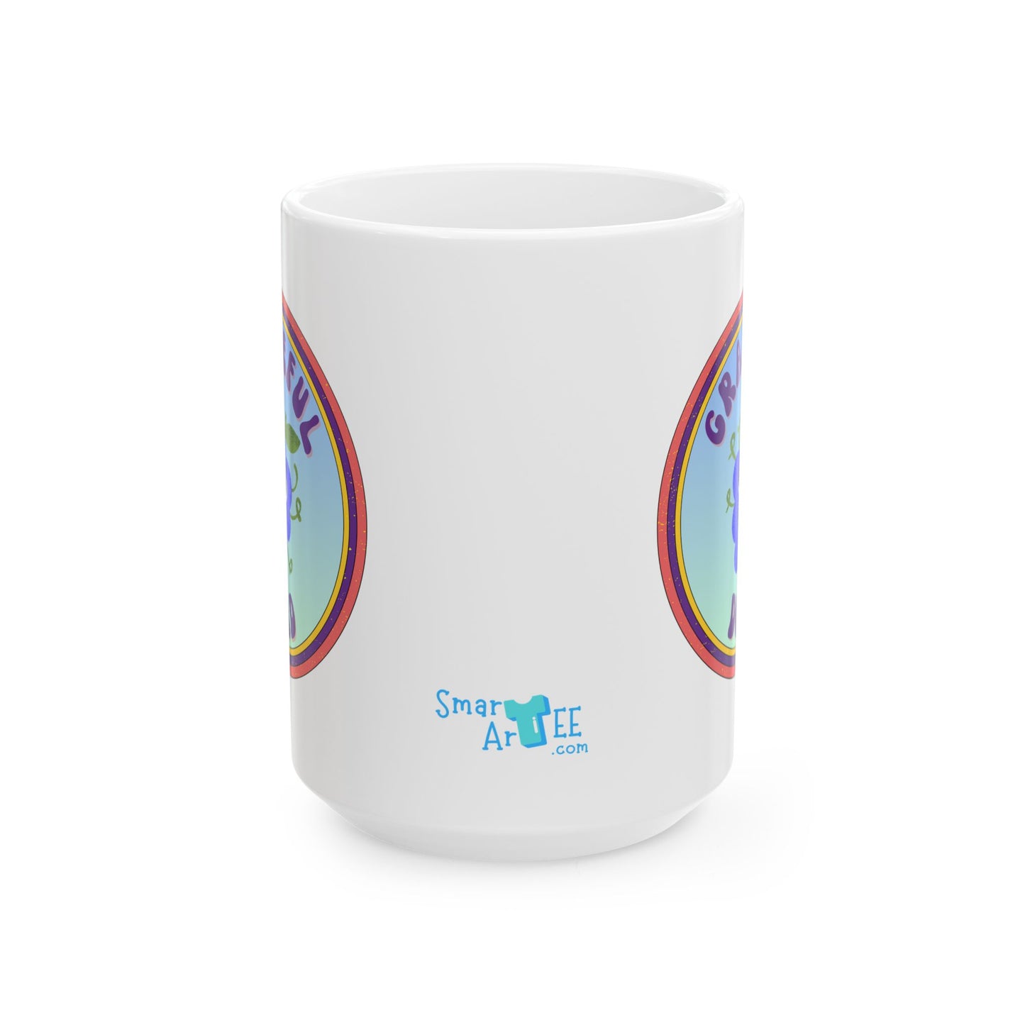 Grateful Heart Ceramic Mug - Inspirational Coffee Cup, Perfect Gift for Friends, Home Decor, Motivational Mug, Everyday Use