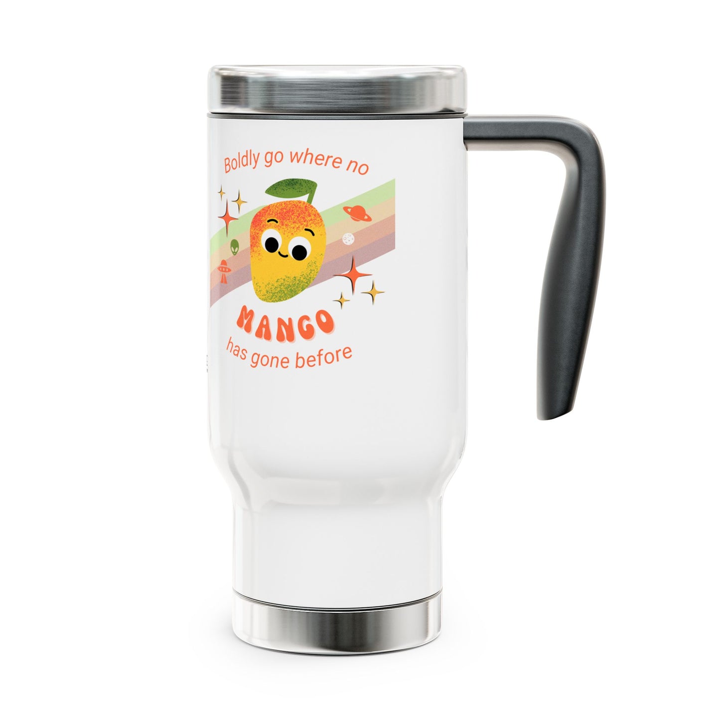Mango-Inspired Travel Mug, Cute Cup for Coffee Lovers, Perfect for Gifts, Outdoor Adventures, and Everyday Use