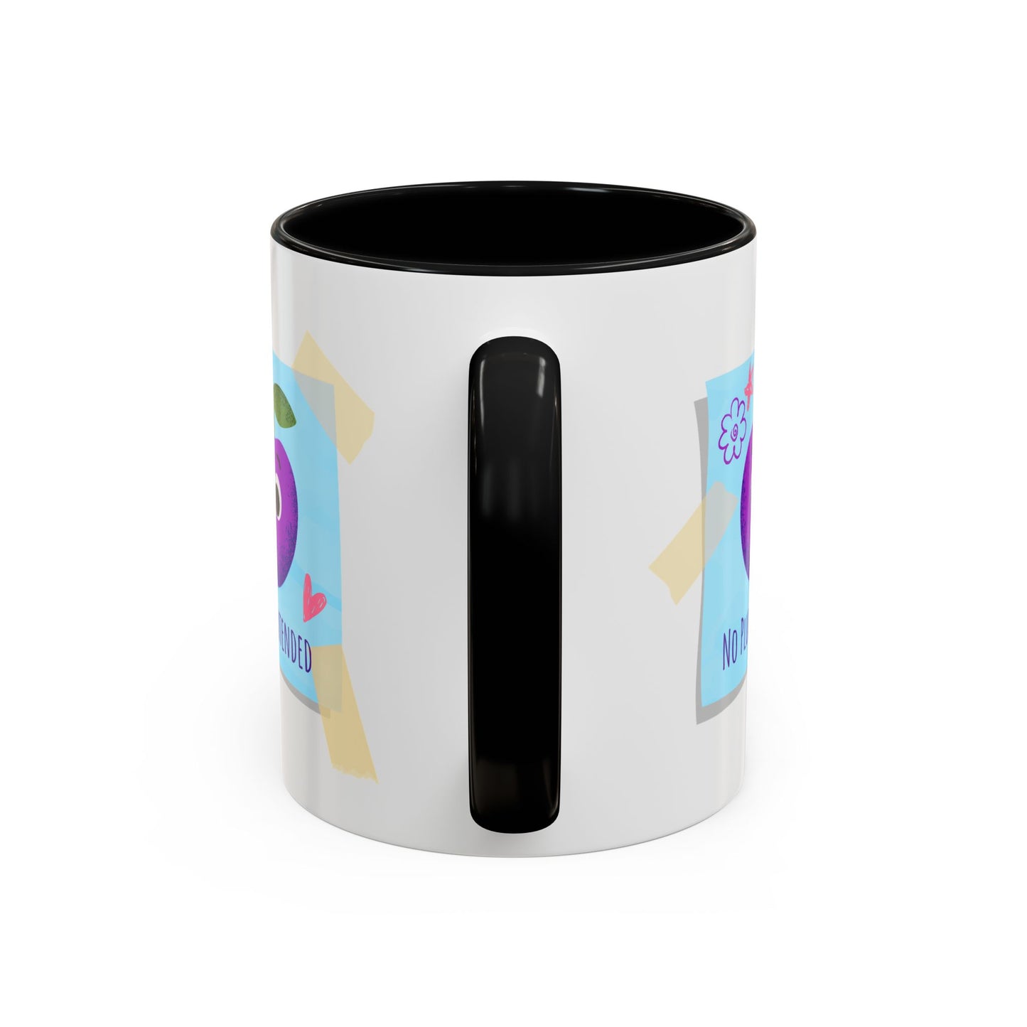Playful Plum Coffee Mug, Cute Gift for Teachers, Friends, Humor Mug, Fun Kitchen Decor, Unique Cup for Any Occasion