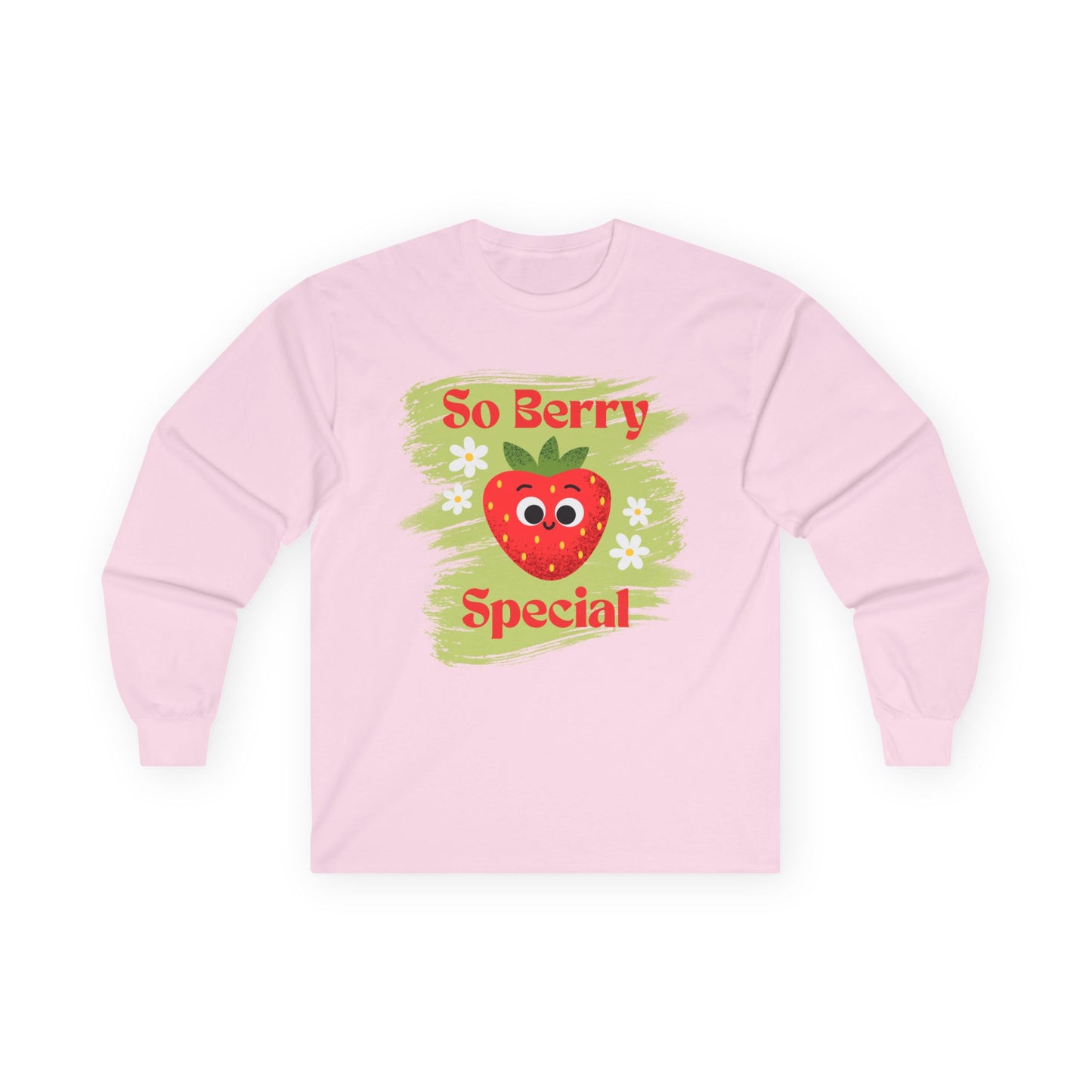 So Berry Special Long Sleeve Tees | Cute Strawberry Graphic Tee, Unisex Family Apparel, Summer, Gift for Friends, Love and Friendship