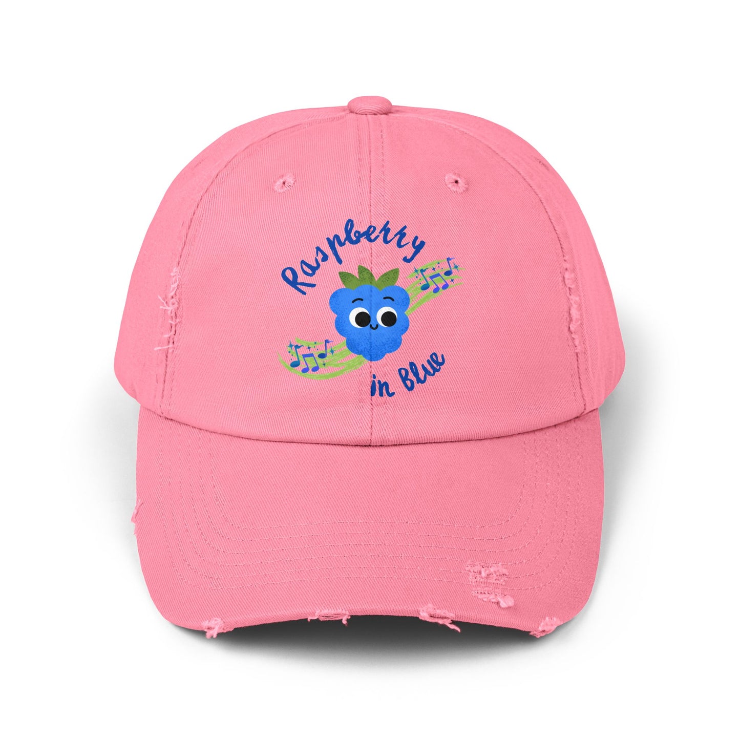 Whimsical Musical Pun Distressed Cap, Fun Hats for Casual Outings, Unisex Accessory, Perfect Gift for Birthdays, Festivals, and Summer Events