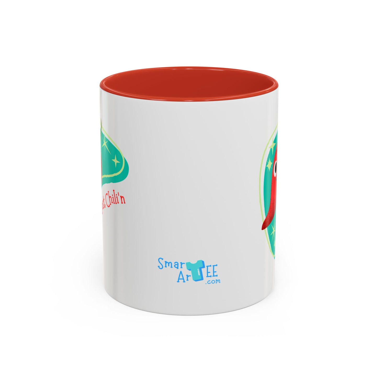 Cheerful Coffee Mug with Funny Chili Pepper Design, Cute Gift for Chili Lovers, Just Chillin Mug, Playful Kitchen Decor, Fun Coffee Cup