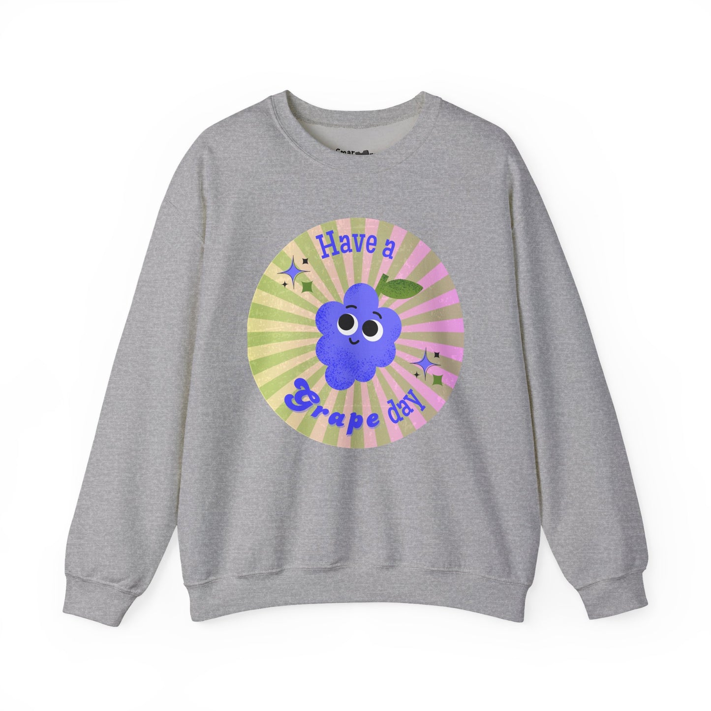 Funny Grape Pun Sweatshirt, Whimsical Art Clothing, Unisex Sweater, Great Gift Idea, Relaxed Comfy Style