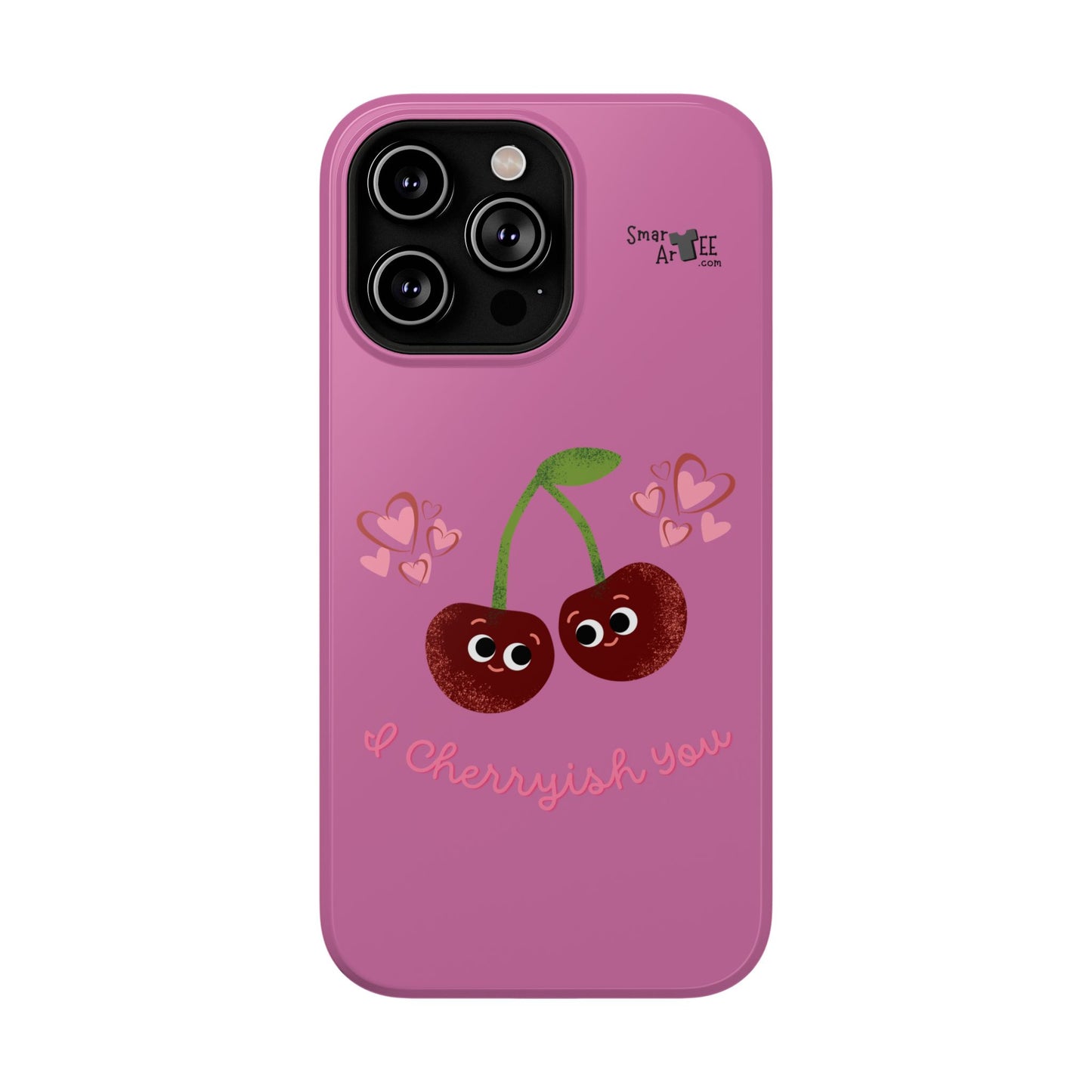 Cute Cherry Impact-Resistant Phone Case, Cherry Phone Cover, Valentine's Gift, Cute Phone Accessories, Sweetheart Case, I Cherryish You