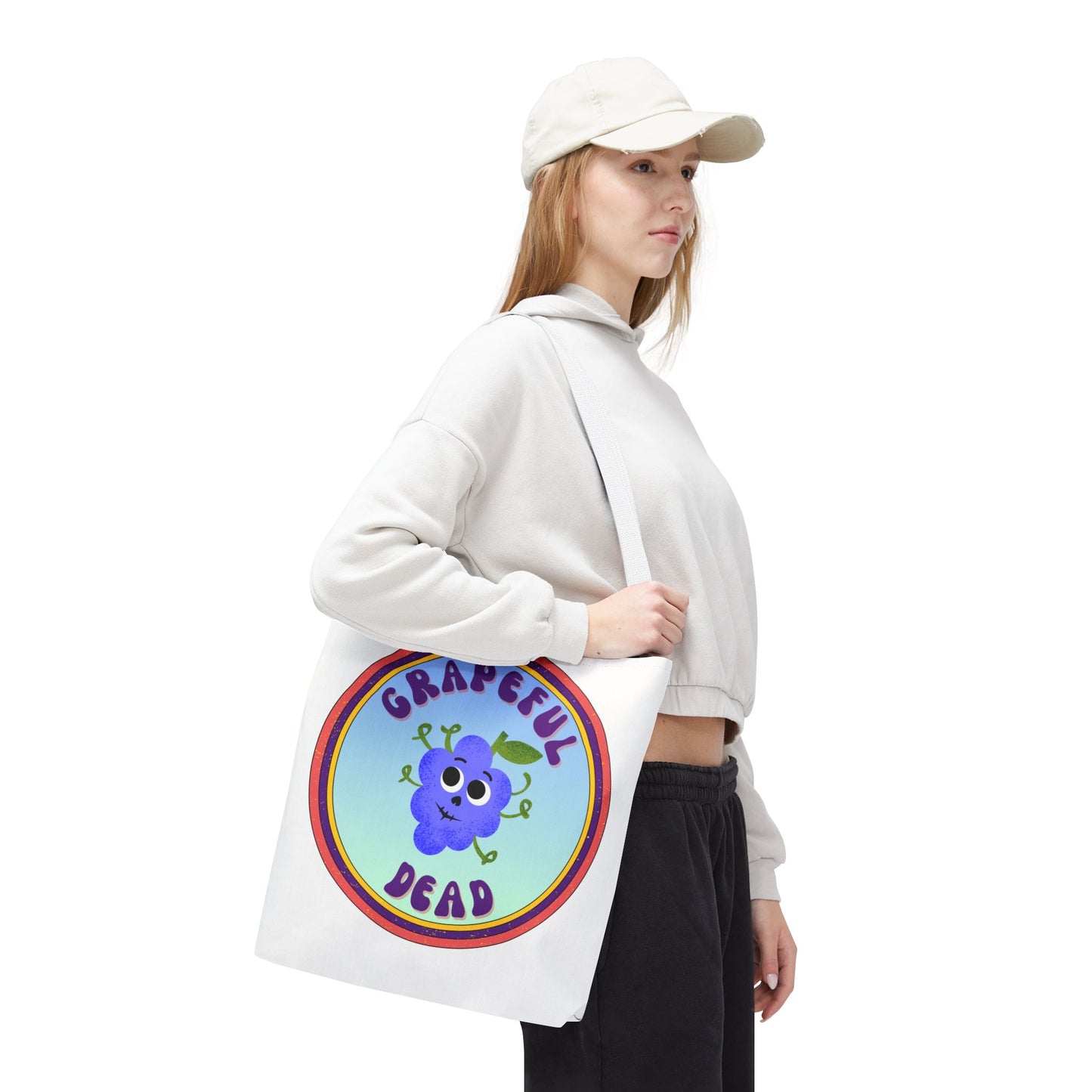 Whimsical Tote Bag with Grapeful Dead Design | Eco-Friendly Shopping Bag, Gift for Music Lovers, Festival Tote, Everyday Carryall