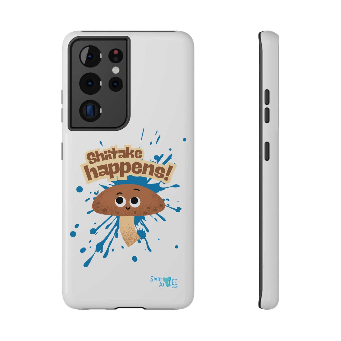 Shiitake Happens Phone Cases, Impact-Resistant Case, Funny Mushroom Case, Quirky Protection for Smartphone, Playful Accessory