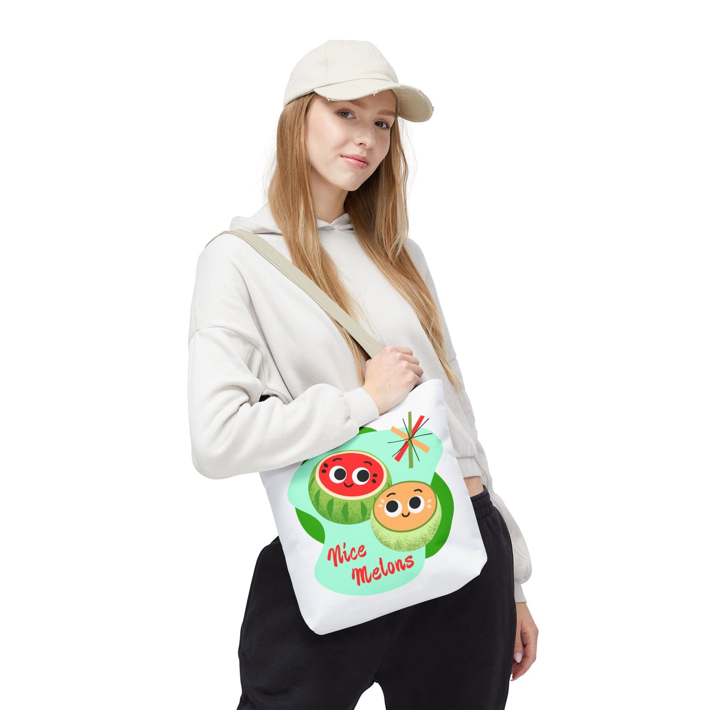 Cute Fruit Tote Bag, Nice Melons Design, Summer Essentials, Grocery Shopping, Beach Day, Gift for Fruit Lovers
