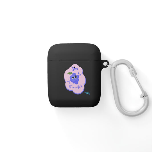 AirPods Case Cover - 'Stay Grapeful' Design, Cute Accessory for AirPods, Perfect Gift for Friends, Unique AirPods Cover, Fun Tech