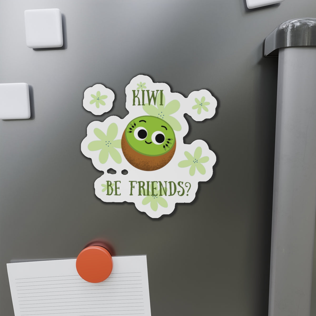Cute Kiwi Die-Cut Magnets, Whimsical Fridge Decor, Friendship Gifts, Fun Kitchen Accessories, Kid-Friendly Magnets