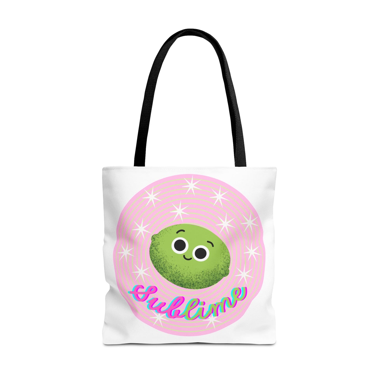 Cute Sublime Lime Tote Bag - Everyday Carry, Eco-Friendly, Gift for Fruit Lovers, Unique Shopping Bag, Fun Beach Tote