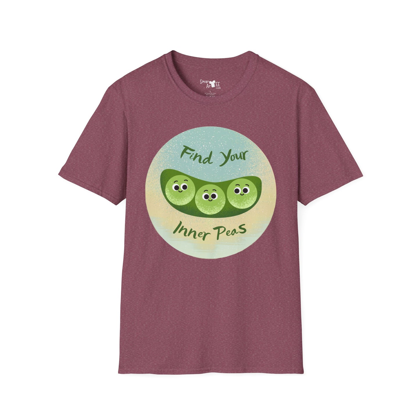 Find Your Inner Peas Unisex Softstyle T-Shirt, Fun Tee, Gift for Veggie Lovers, Cute Casual Wear, Plant-Based Humor Shirt