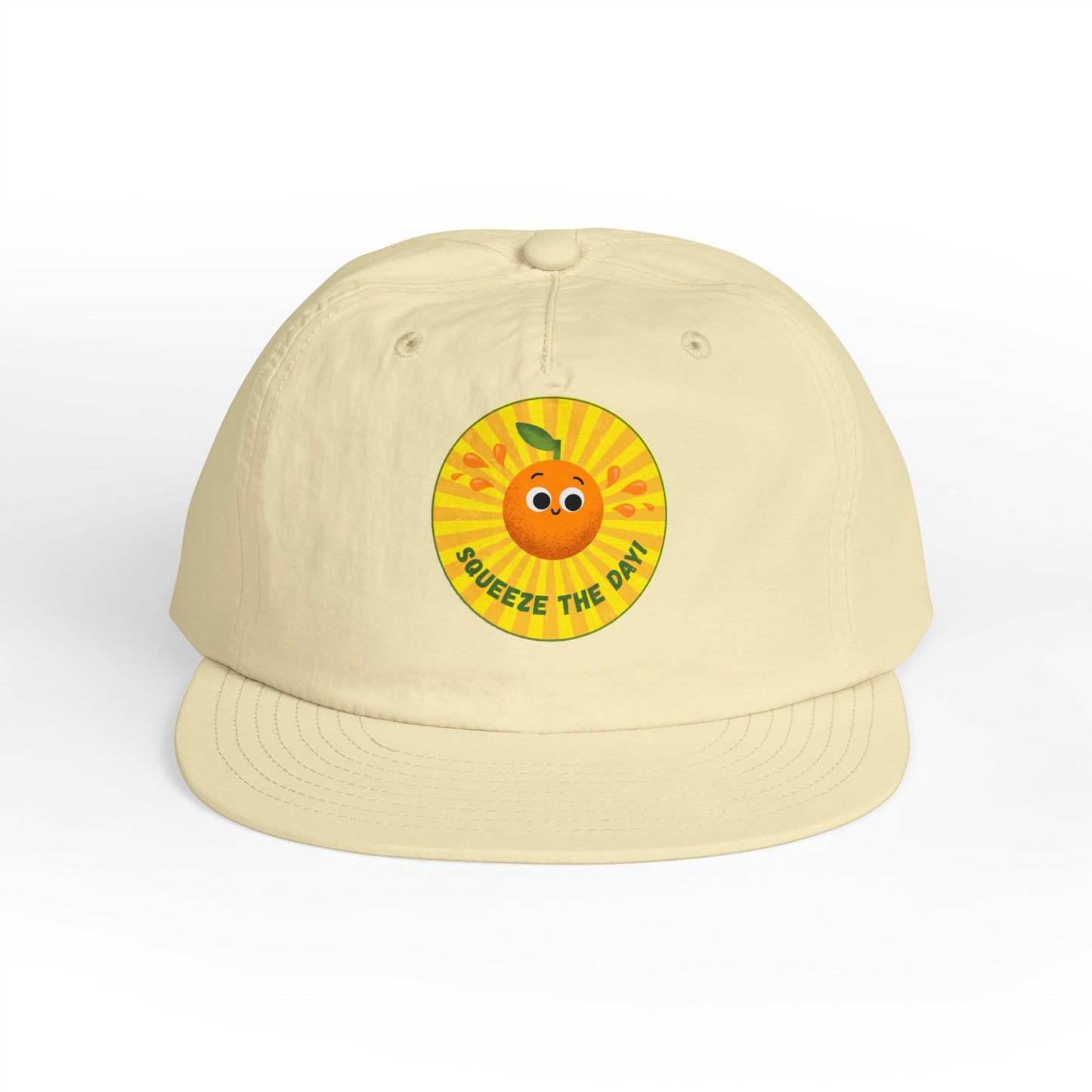 Squeeze the Day Surf Cap, Beach Hat, Summer Accessories, Bright Summer Vibes, Gift for Surfers, Fun Outdoor Gear