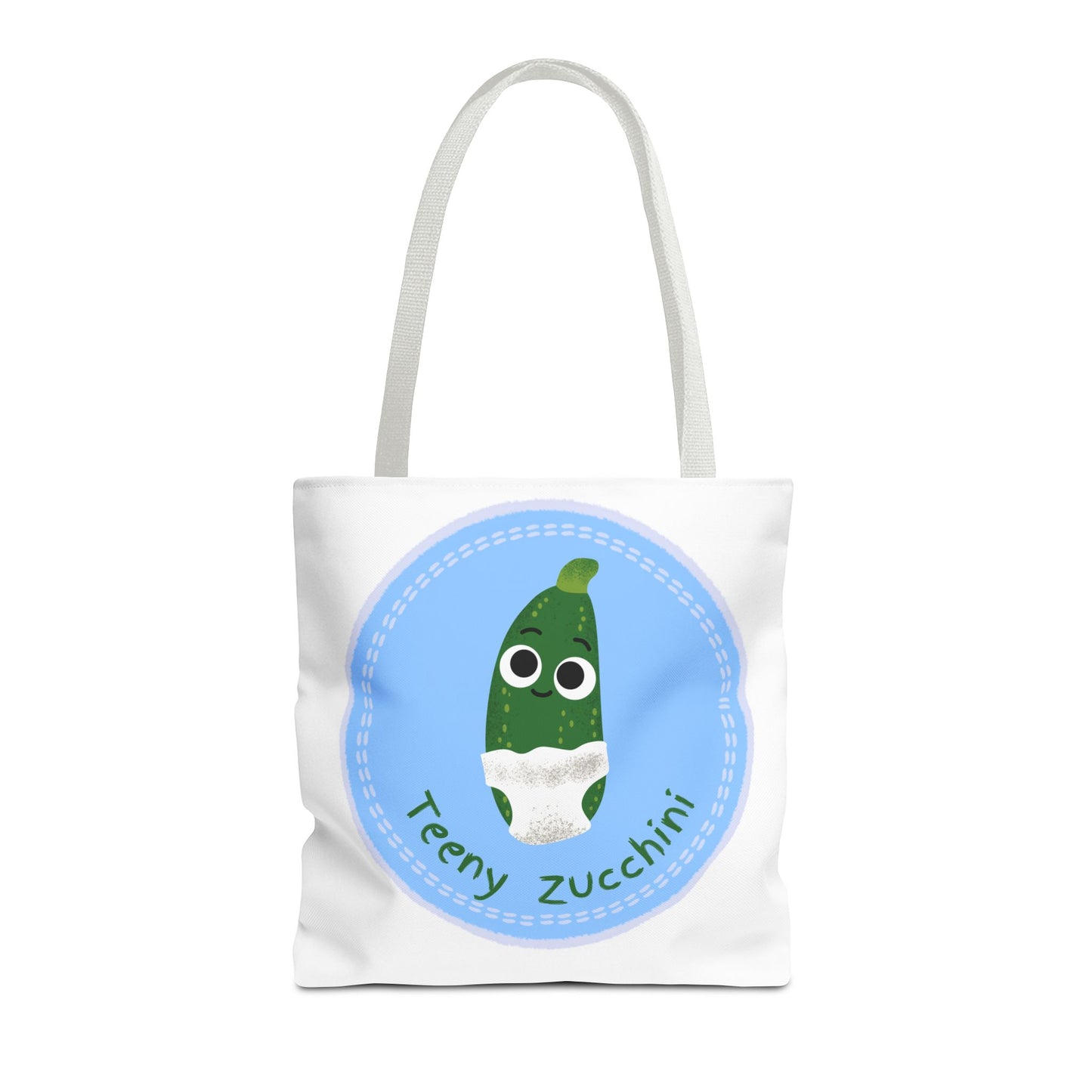 Cute Teeny Zucchini Tote Bag, Eco-Friendly Shopping Bag, Reusable Grocery Tote, Fun Gift for Veggie Lovers, Everyday Carryall