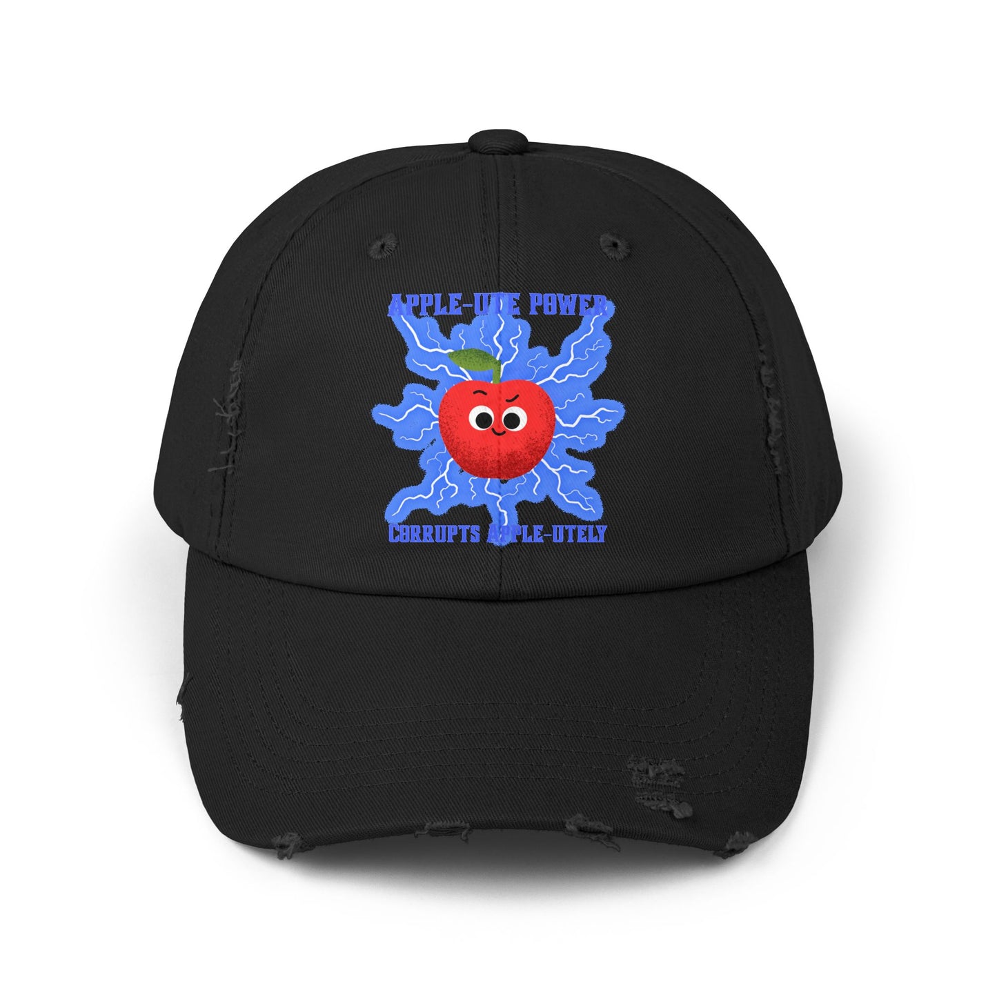 Fun Distressed Hats with Playful Apple Pun Design, Casual Summer Cap, Gift for Foodies, Cool Unisex Headwear, Trendy Dad Hat