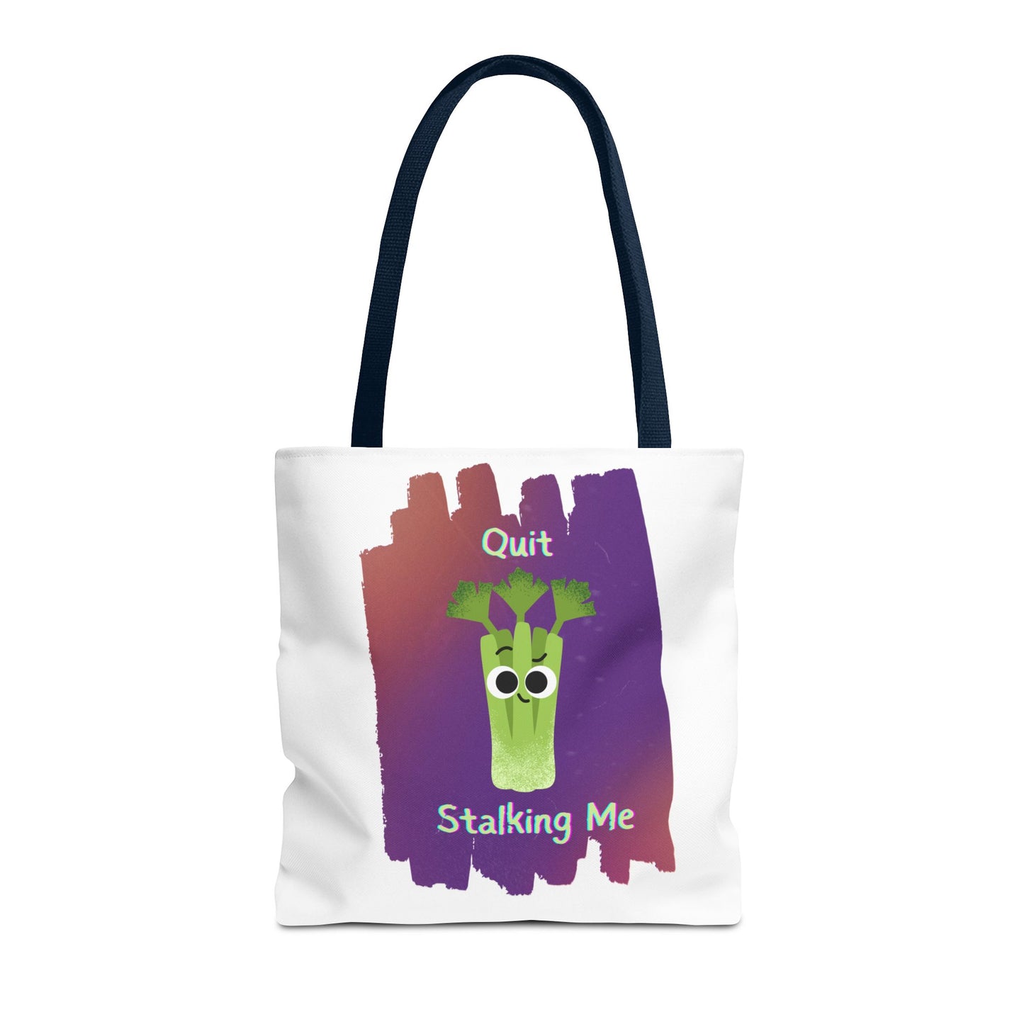 Playful Celery Tote Bag - "Quit Stalking Me" - Funny Shopping Bag, Gift for Veggie Lovers, Gym, Market, Eco-Friendly Bag