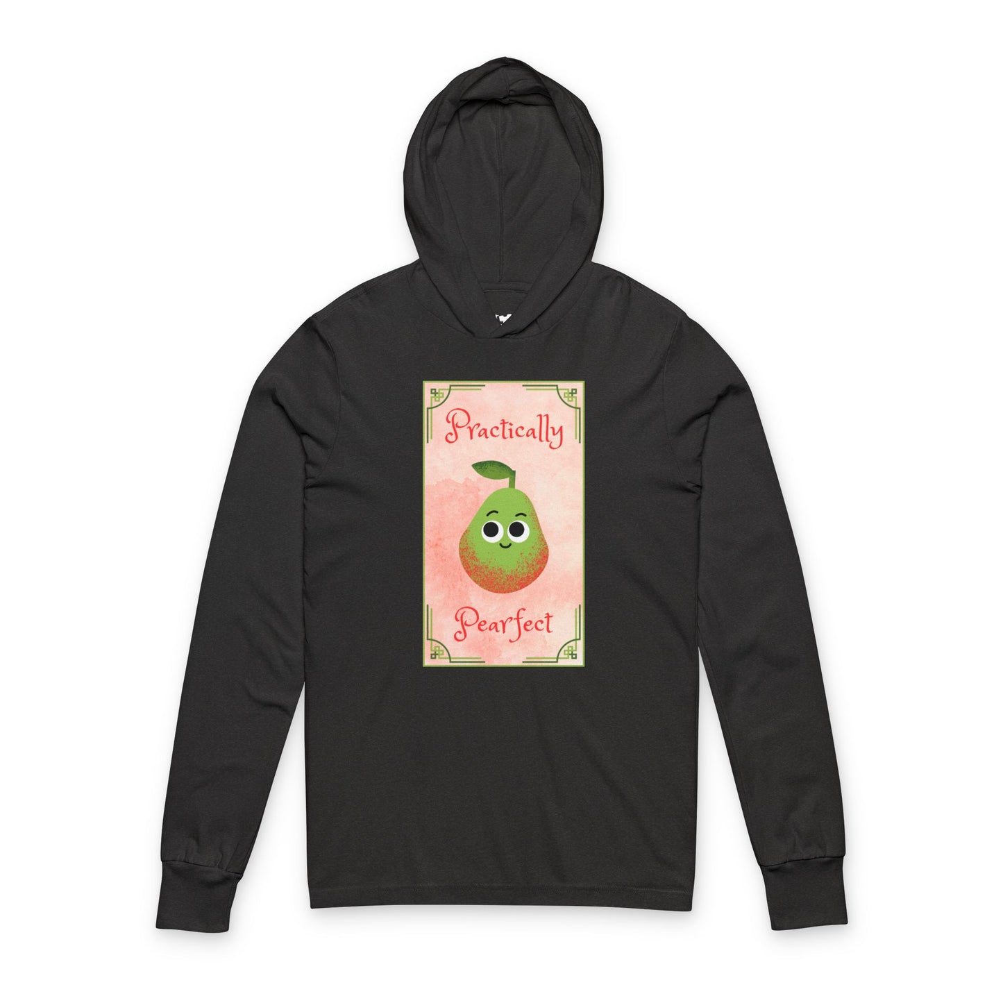 Perfectly Pearfect Unisex Hooded Long Sleeve Shirt, Cute Fruit Pun Shirt, Gift for Fruit Lovers, Fun Apparel, Casual Wear, Spring Fashion