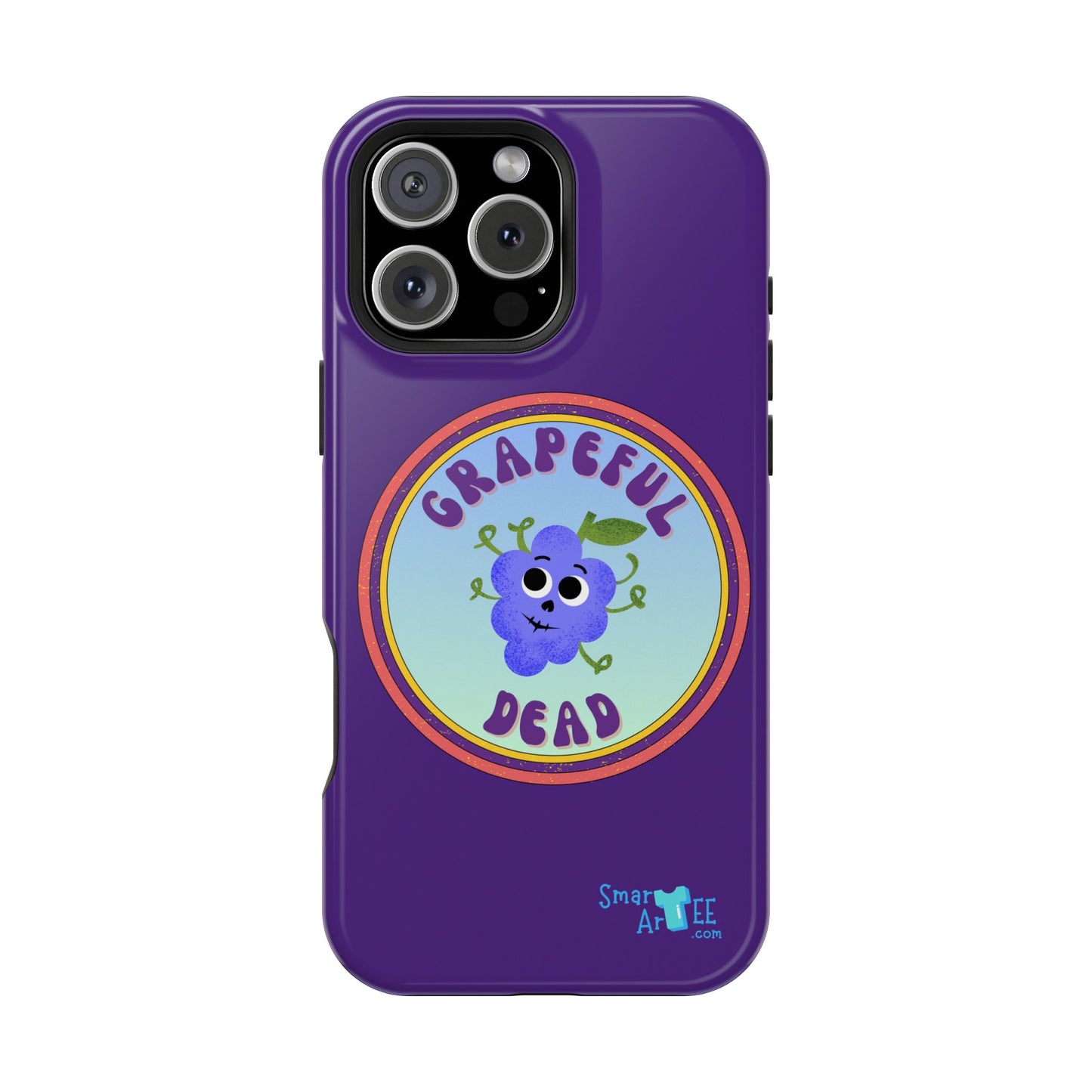 Whimsical Phone Case Featuring Grapeful Dead Design, Unique Protective Cover, Gift for Music Lovers, Fun Accessory for Festivals