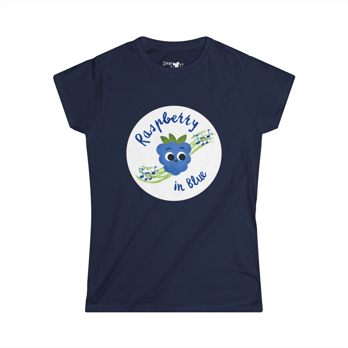 Raspberry in Blue Rhapsody Shirt for Music Lovers - Women's Tee, Funny Pun T-Shirt,