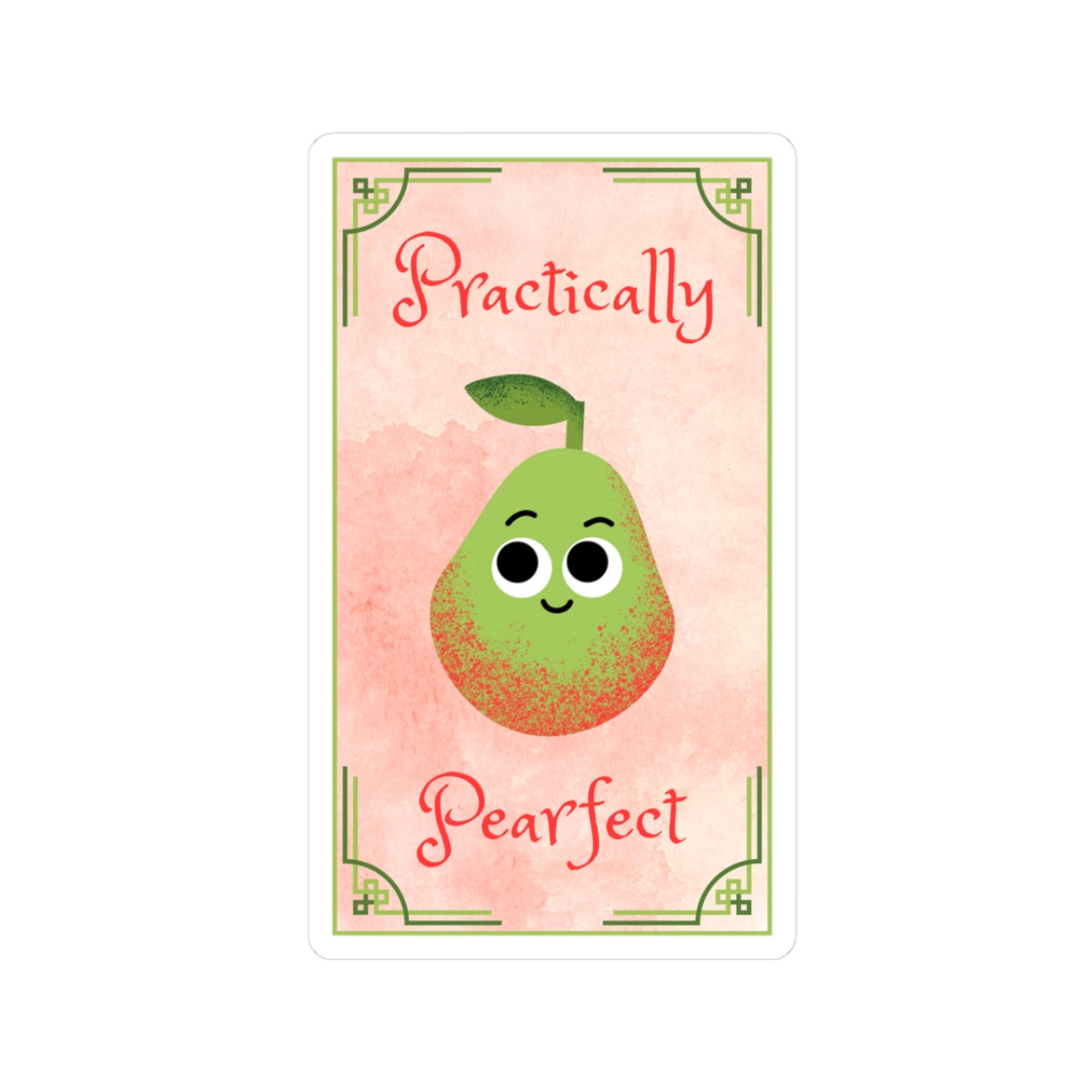 Practically Pearfect Kiss-Cut Stickers, Cute Fruit Decals, Laptop Stickers, Planner Accessories, Gift Ideas, Kid-Friendly Decor