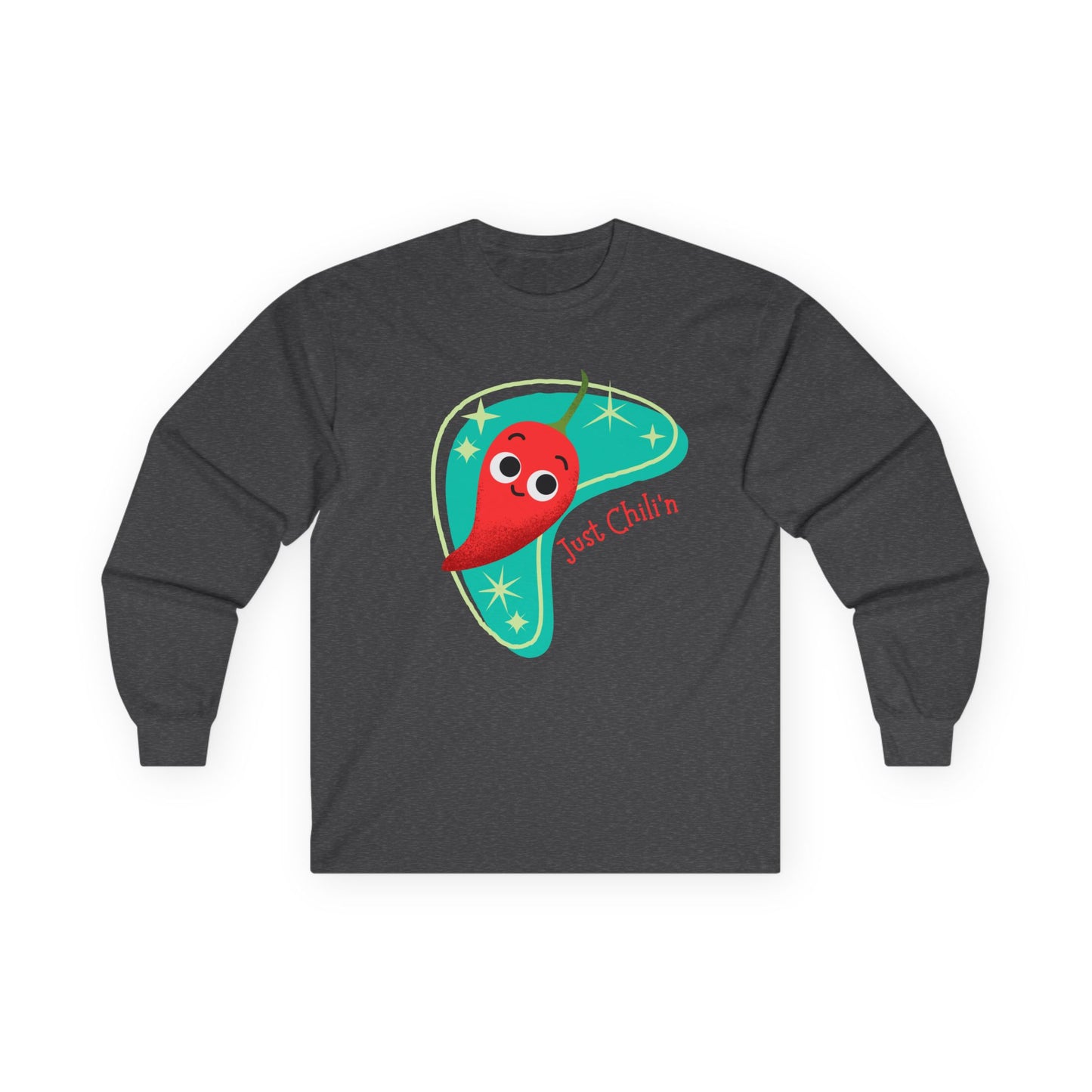 Cute Chili Pepper Long Sleeve Tees for All Ages, Fun Seasonal Apparel, Gift for Food Lovers, Playful Everyday Wear