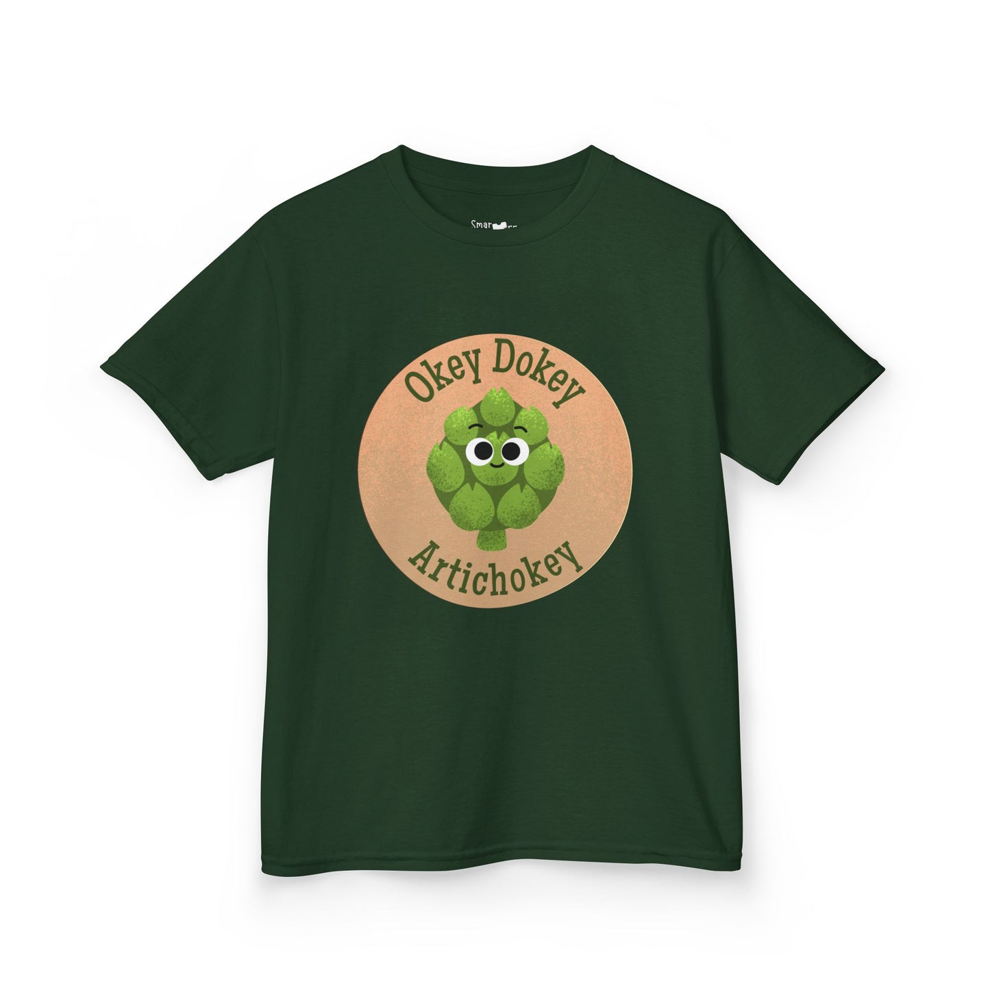 Kids Funny Graphic Tee with 'Okey Dokey Artichokey' Design, Cute Kids Shirt, Playful Apparel, Gift for Children, Summer Wear