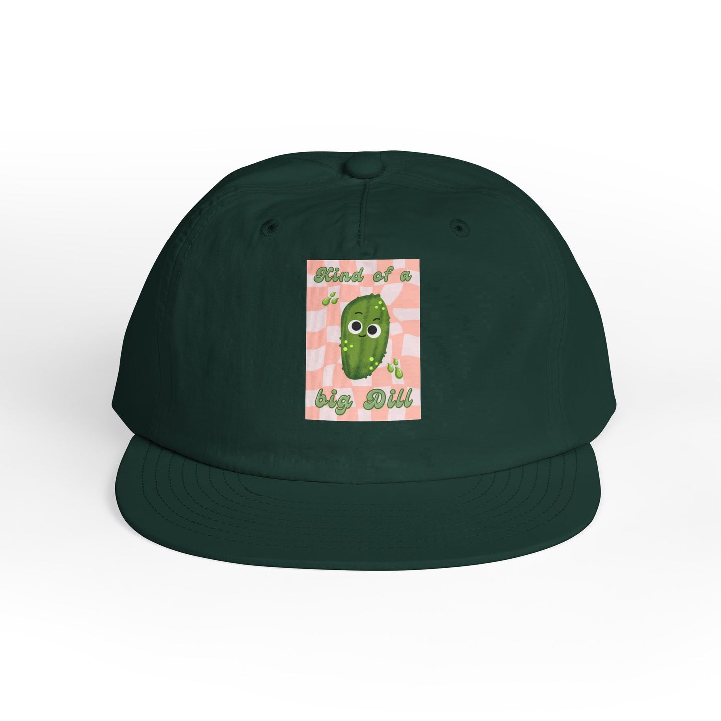Funny Surf Cap with Cute Dill Pickle Design, Summer Hat for Beach Lovers, Ideal Gift for Foodies, Great for BBQs and Parties