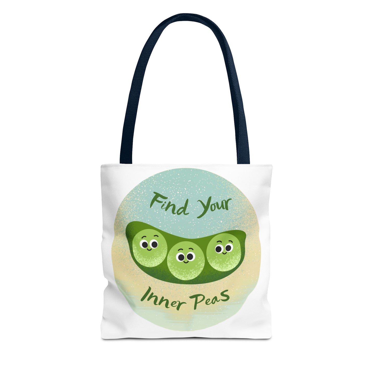 Whimsical Tote Bags - Find Your Inner Peas, Eco-Friendly Shopping Bag, Cute Gift for Gardeners, Motivational Tote, Fun Everyday Bag