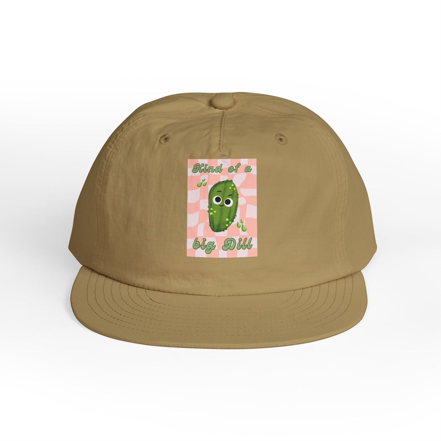 Funny Surf Cap with Cute Dill Pickle Design, Summer Hat for Beach Lovers, Ideal Gift for Foodies, Great for BBQs and Parties