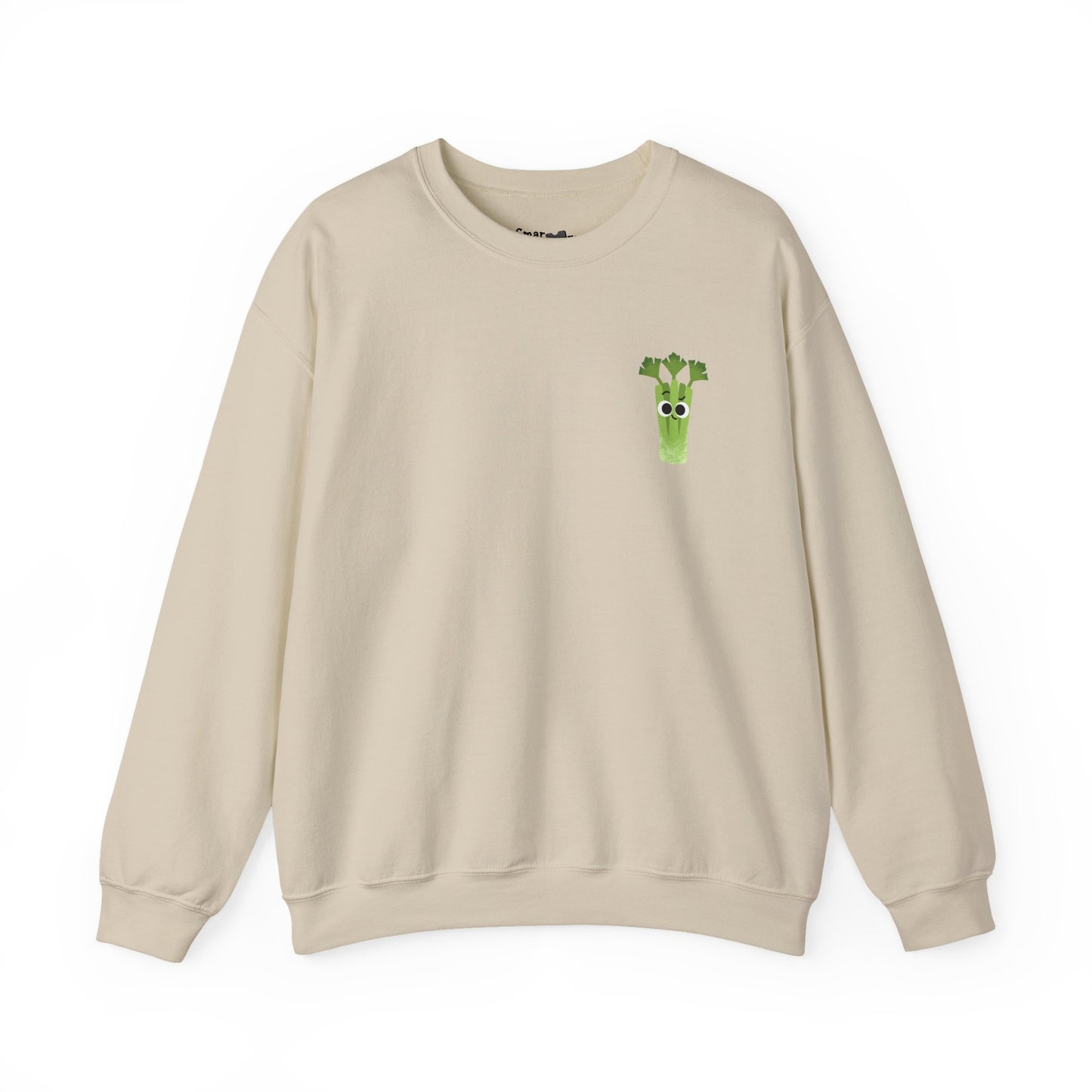 Funny Celery Stalk Pun Sweatshirt, Large Graphic on Back, Cute Celery Graphic on Front, Unisex Crewneck, Funny Sweatshirt, Casual Wear