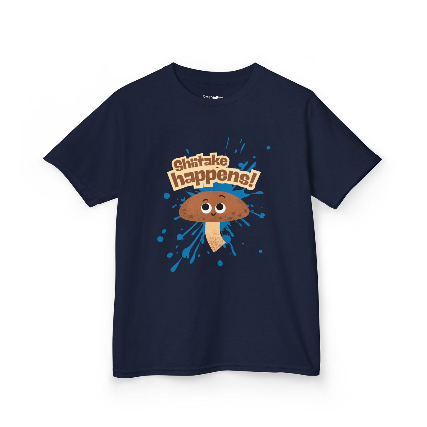 Fun Mushroom Kids Tee - "Shiitake Happens!" - Playful Gift, Cool Kids Apparel, Birthday, Everyday Wear, Summer Style, Youth Shirt