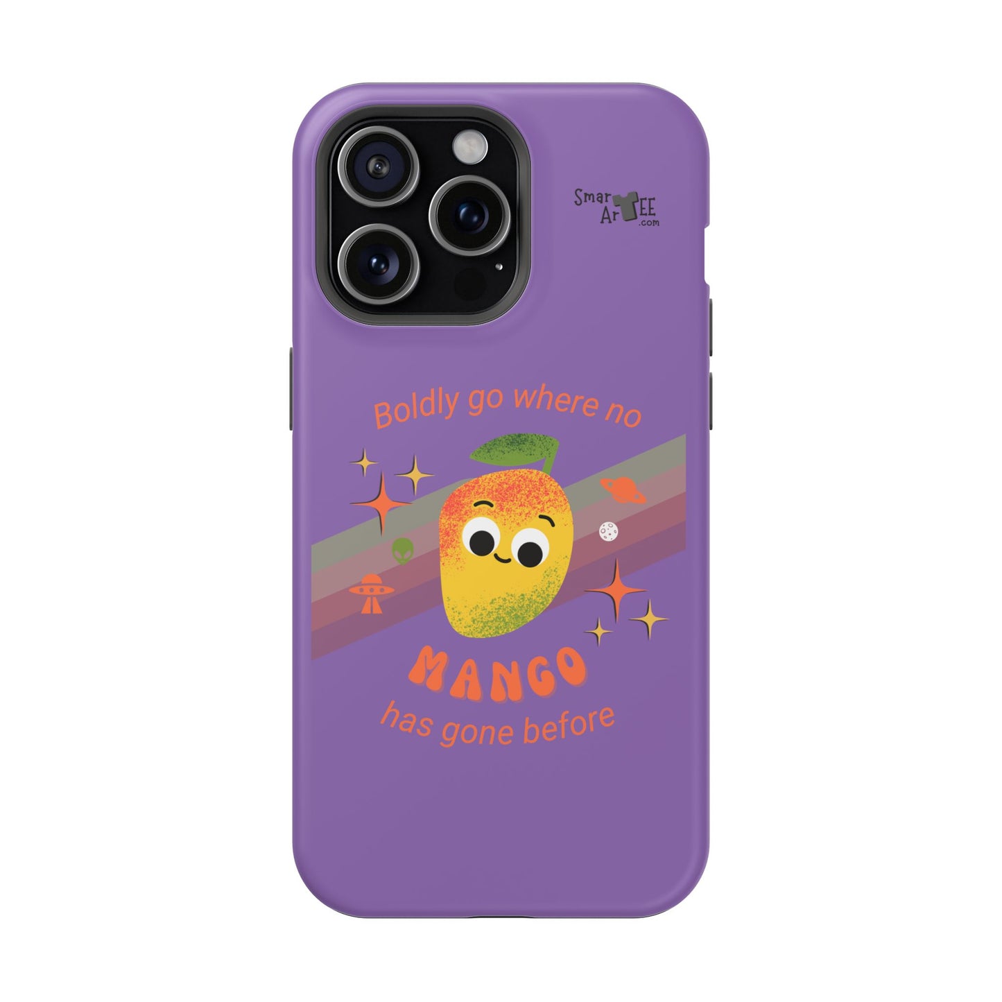 Star Trek Themed Mango Pun Phone Case, Impact-Resistant Case, Quirky Tech Accessory, Cute Phone Cover, Gift for Fruit Lovers