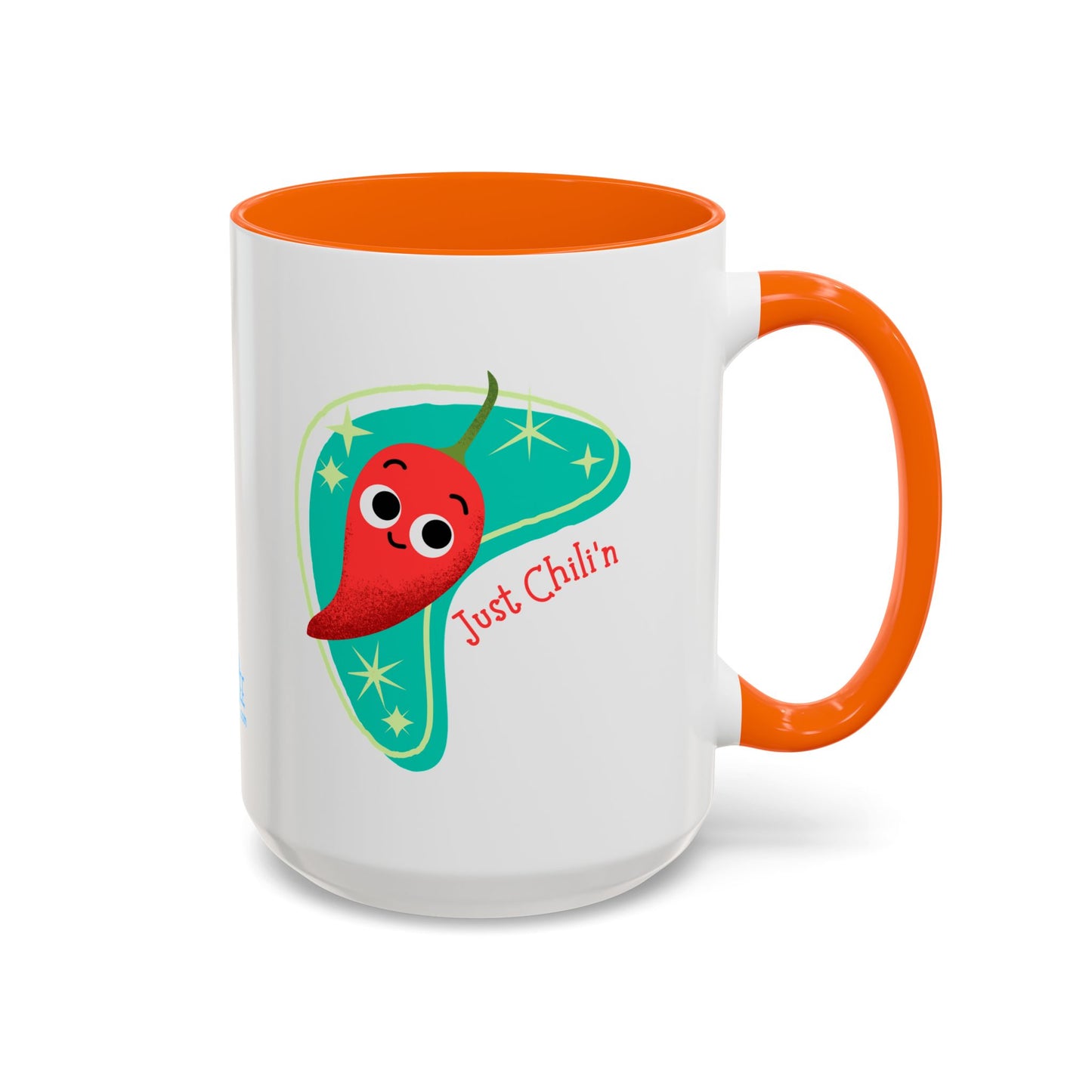 Cheerful Coffee Mug with Funny Chili Pepper Design, Cute Gift for Chili Lovers, Just Chillin Mug, Playful Kitchen Decor, Fun Coffee Cup
