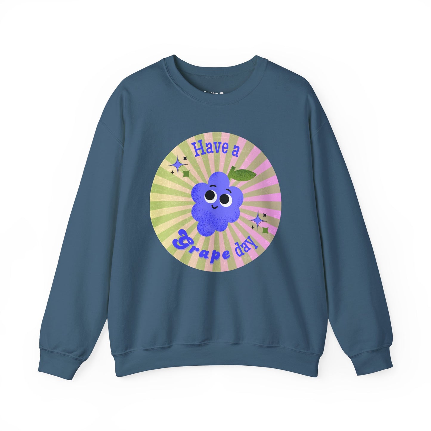 Funny Grape Pun Sweatshirt, Whimsical Art Clothing, Unisex Sweater, Great Gift Idea, Relaxed Comfy Style