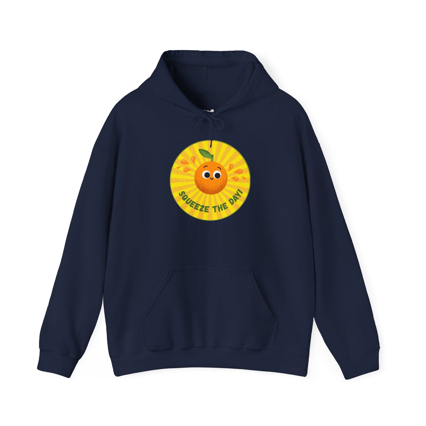 Squeeze The Day Hoodie, Cozy Unisex Pullover, Casual Layer, Gift for Fruit Lovers, Cute Graphic Hoodie, Fun Everyday Wear