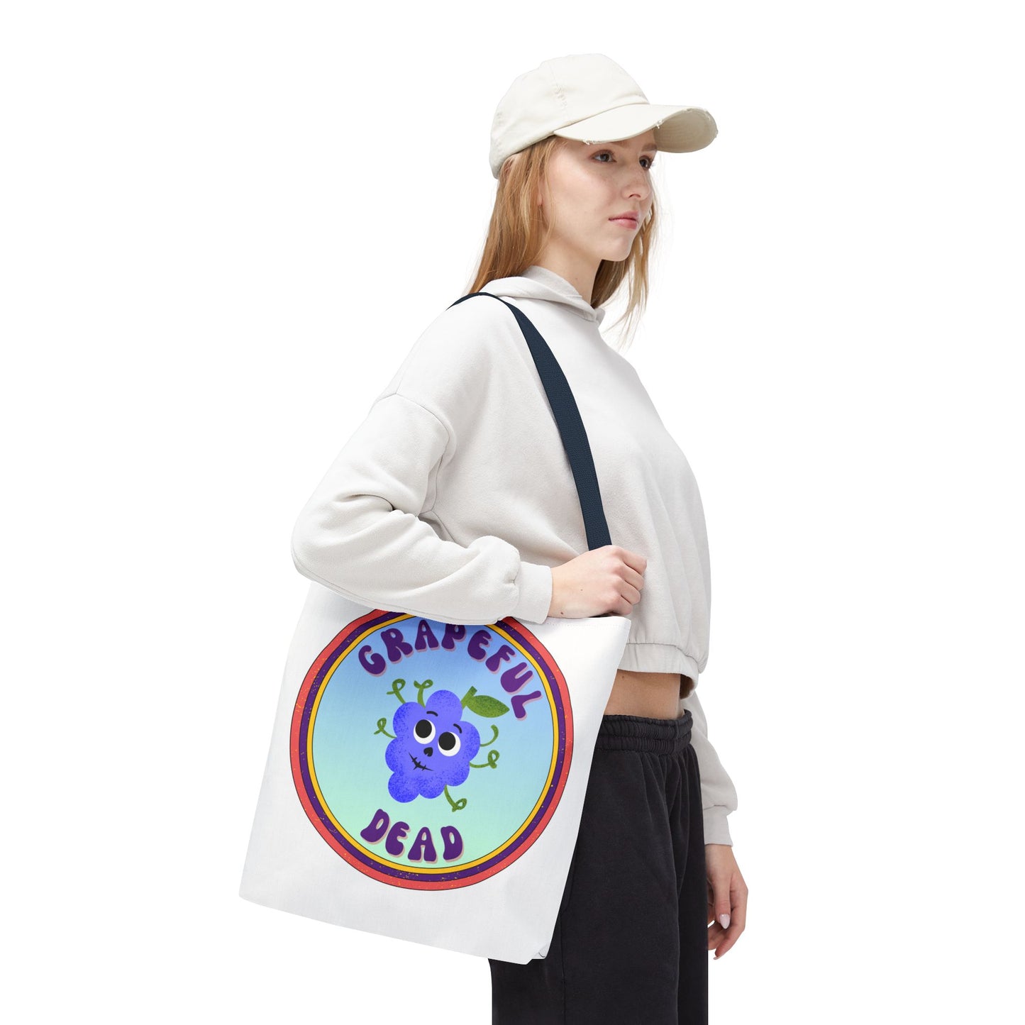 Whimsical Tote Bag with Grapeful Dead Design | Eco-Friendly Shopping Bag, Gift for Music Lovers, Festival Tote, Everyday Carryall