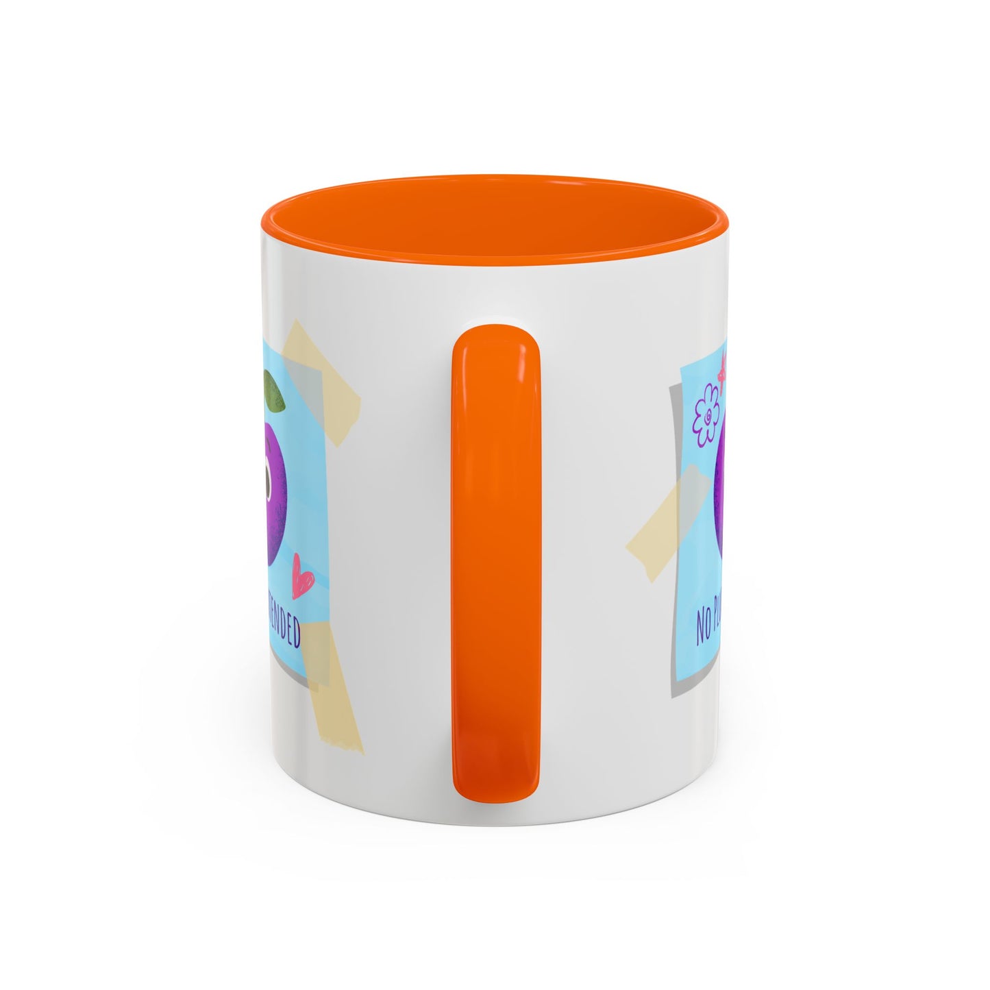 Playful Plum Coffee Mug, Cute Gift for Teachers, Friends, Humor Mug, Fun Kitchen Decor, Unique Cup for Any Occasion